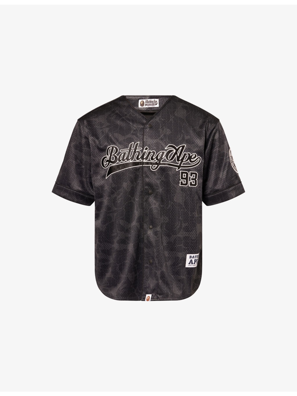 Logo-Embellished Perforated Woven Baseball Shirt - 1