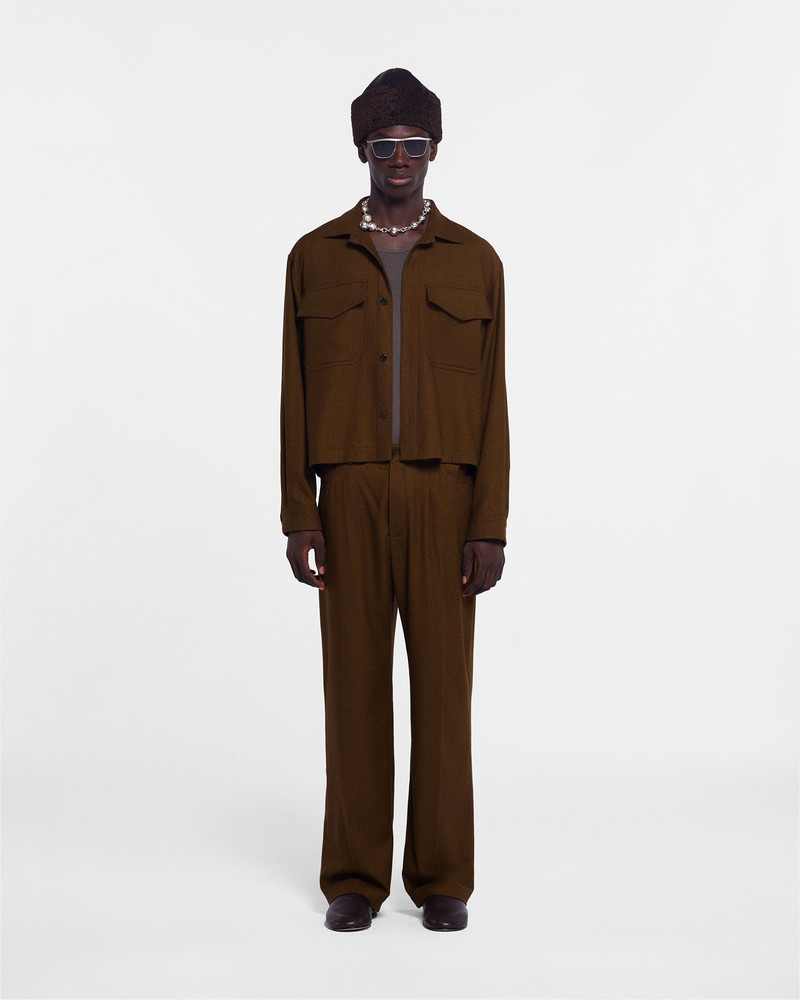 Cropped Wool Shirt 1