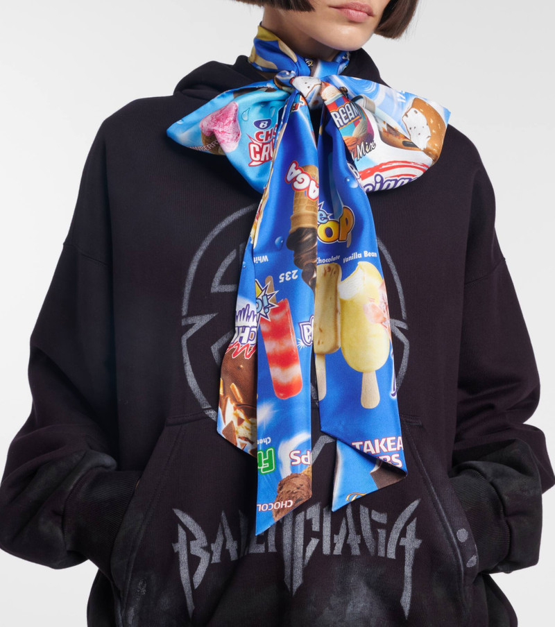 BALENCIAGA Printed silk scarf outlook