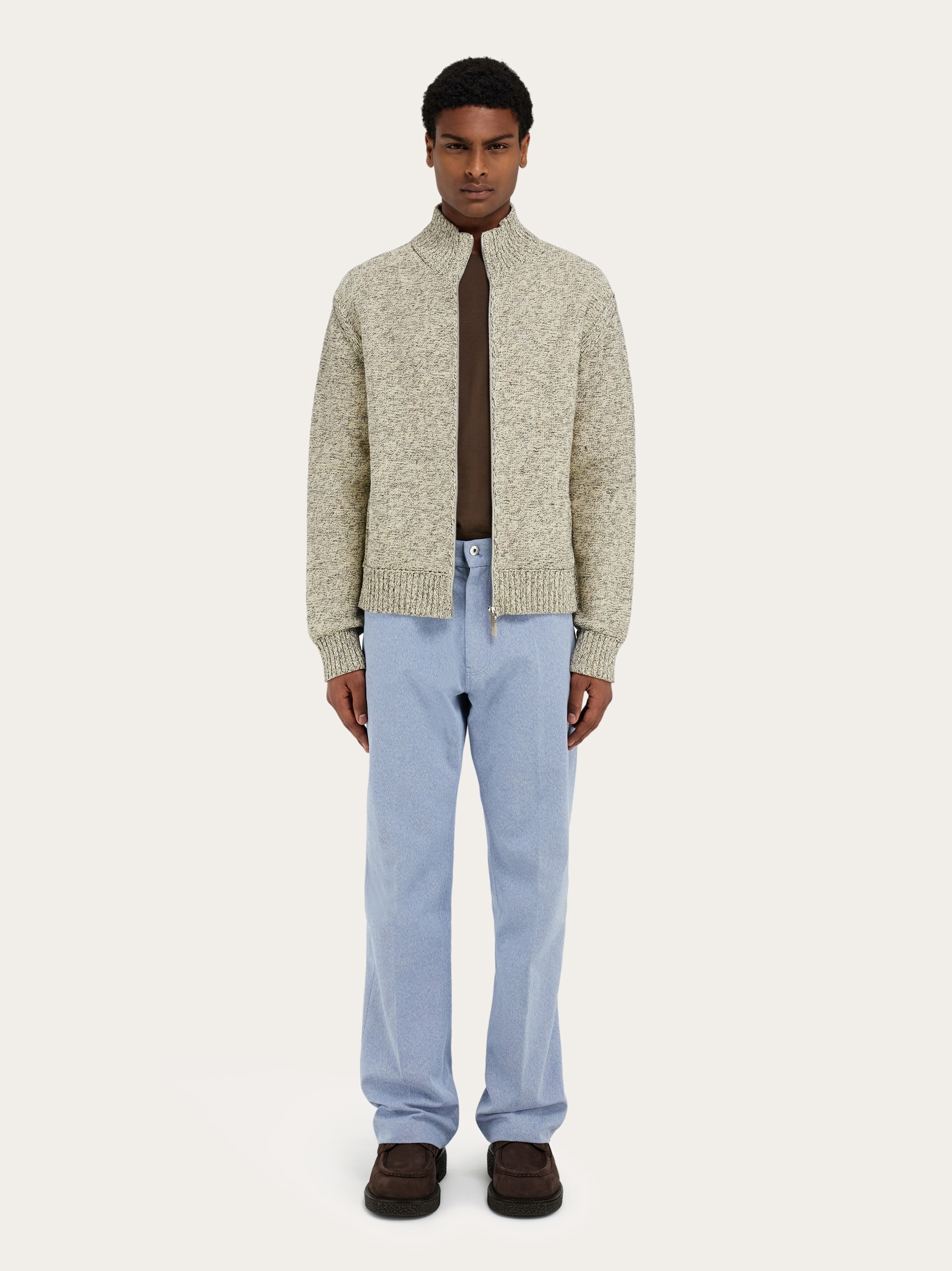 Mélange knitted blouson - 7