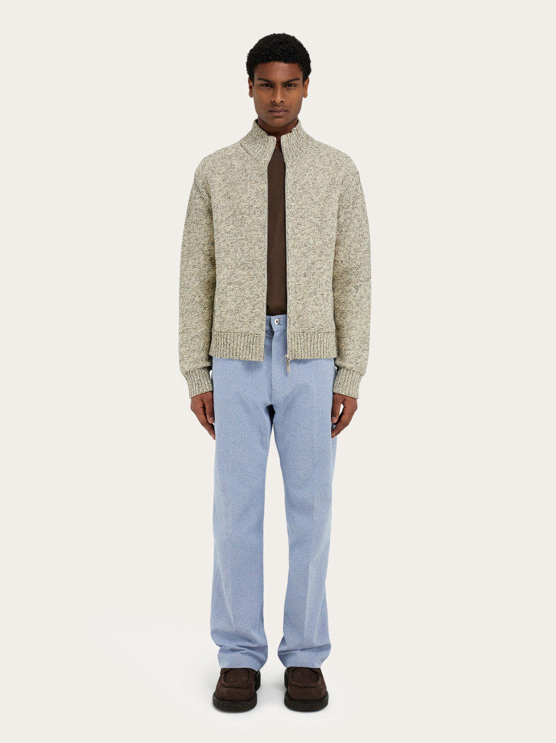 Mélange knitted blouson 7