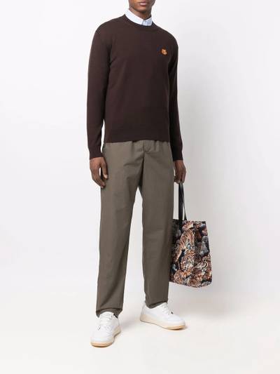 KENZO logo-patch straight-leg trousers outlook