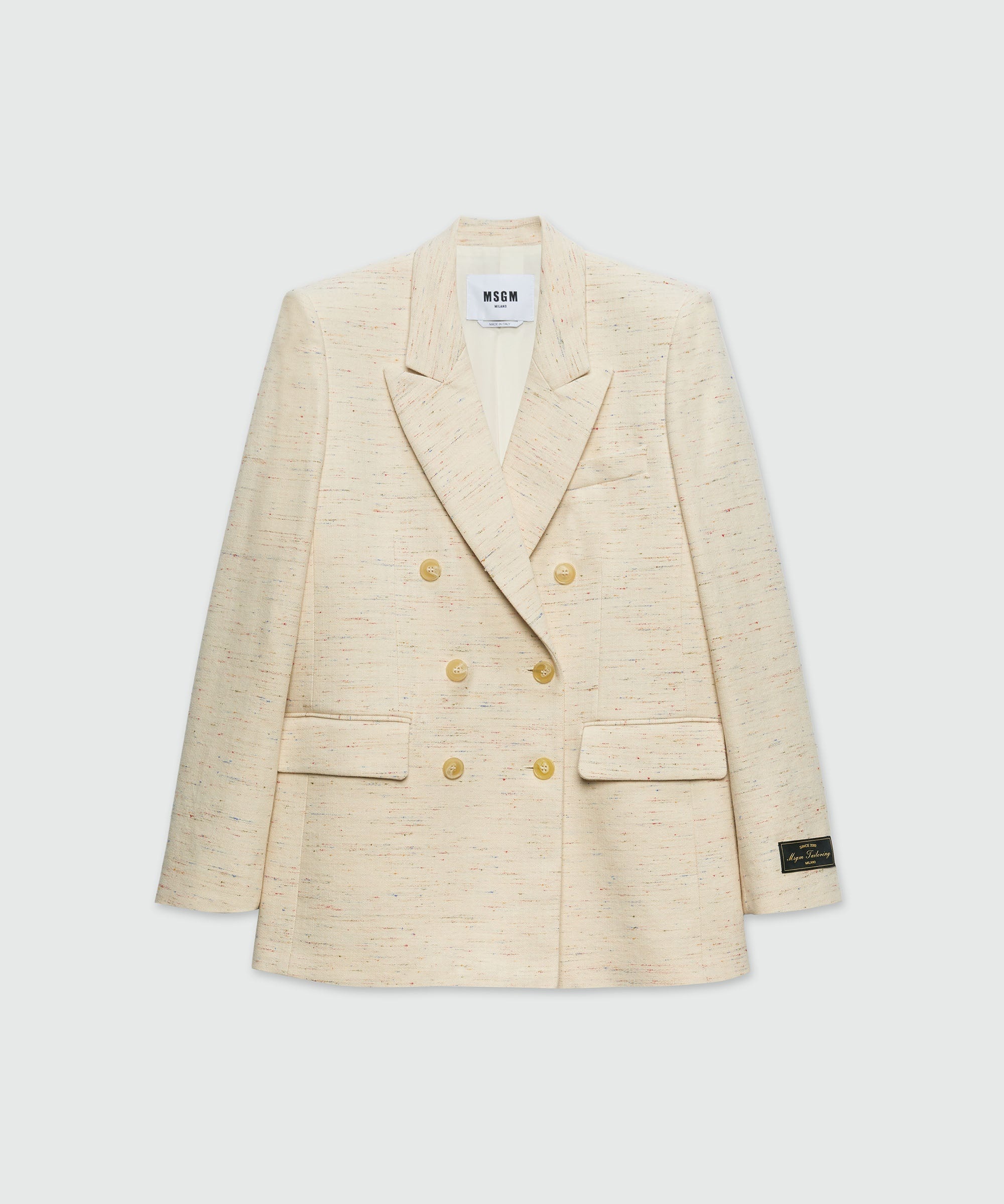 MSGM Tailoring double-breasted jacket in fancy gabardine - 1
