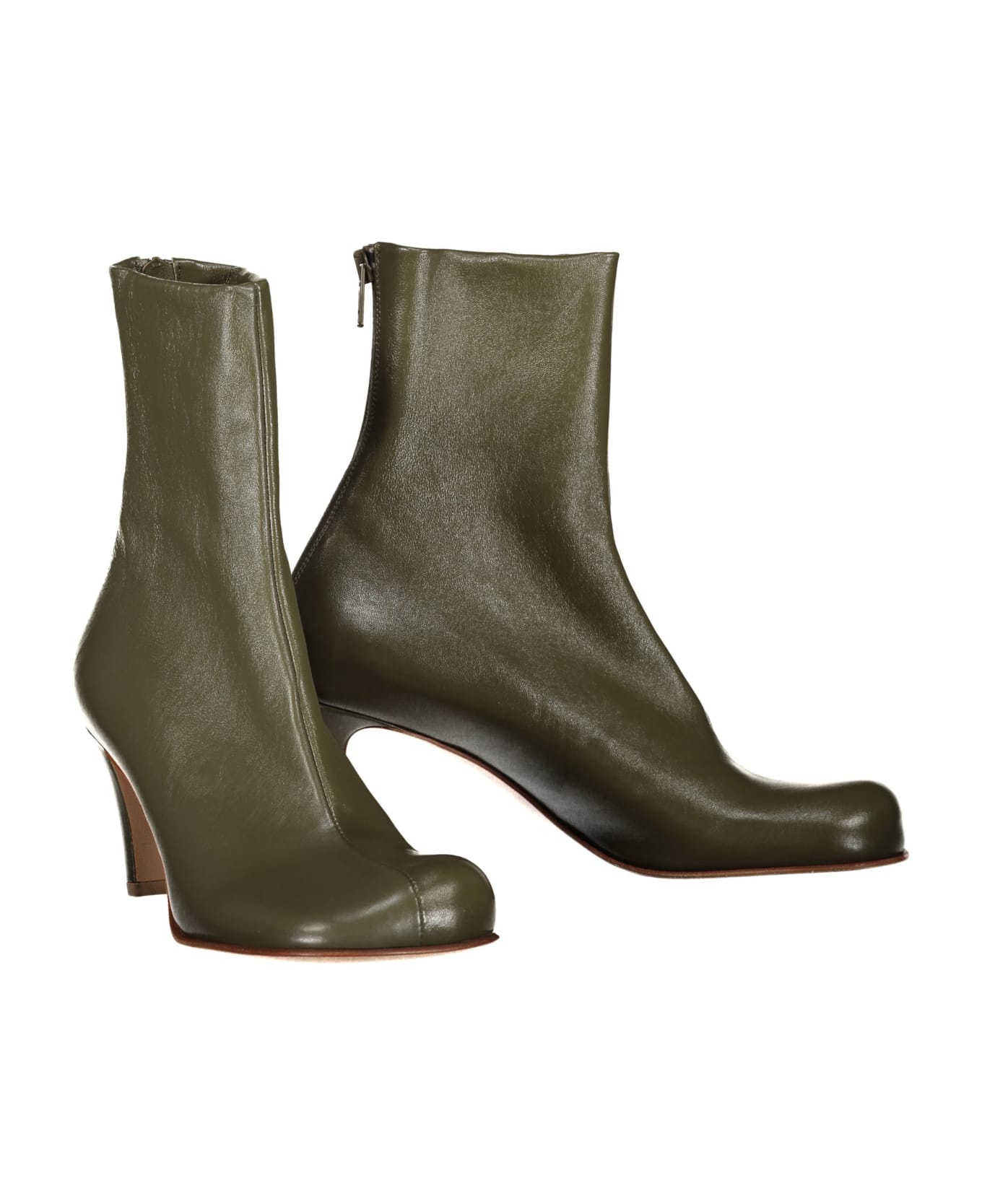 Bloc Leather Ankle Boots - 2