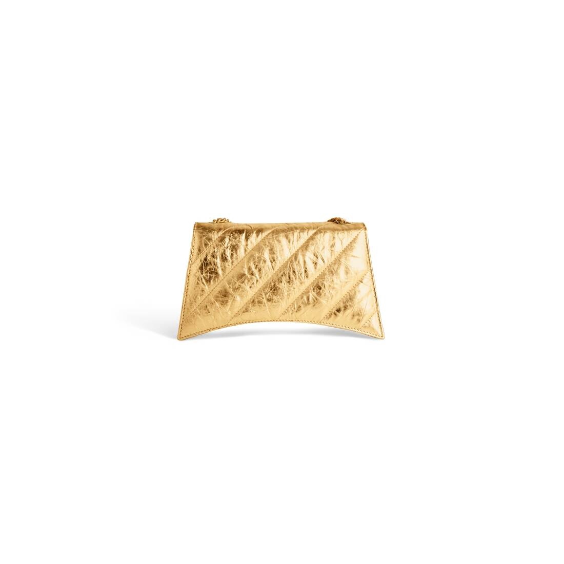 Women's Crush Mini Chain Bag Metallized Quilted  in Gold - 4