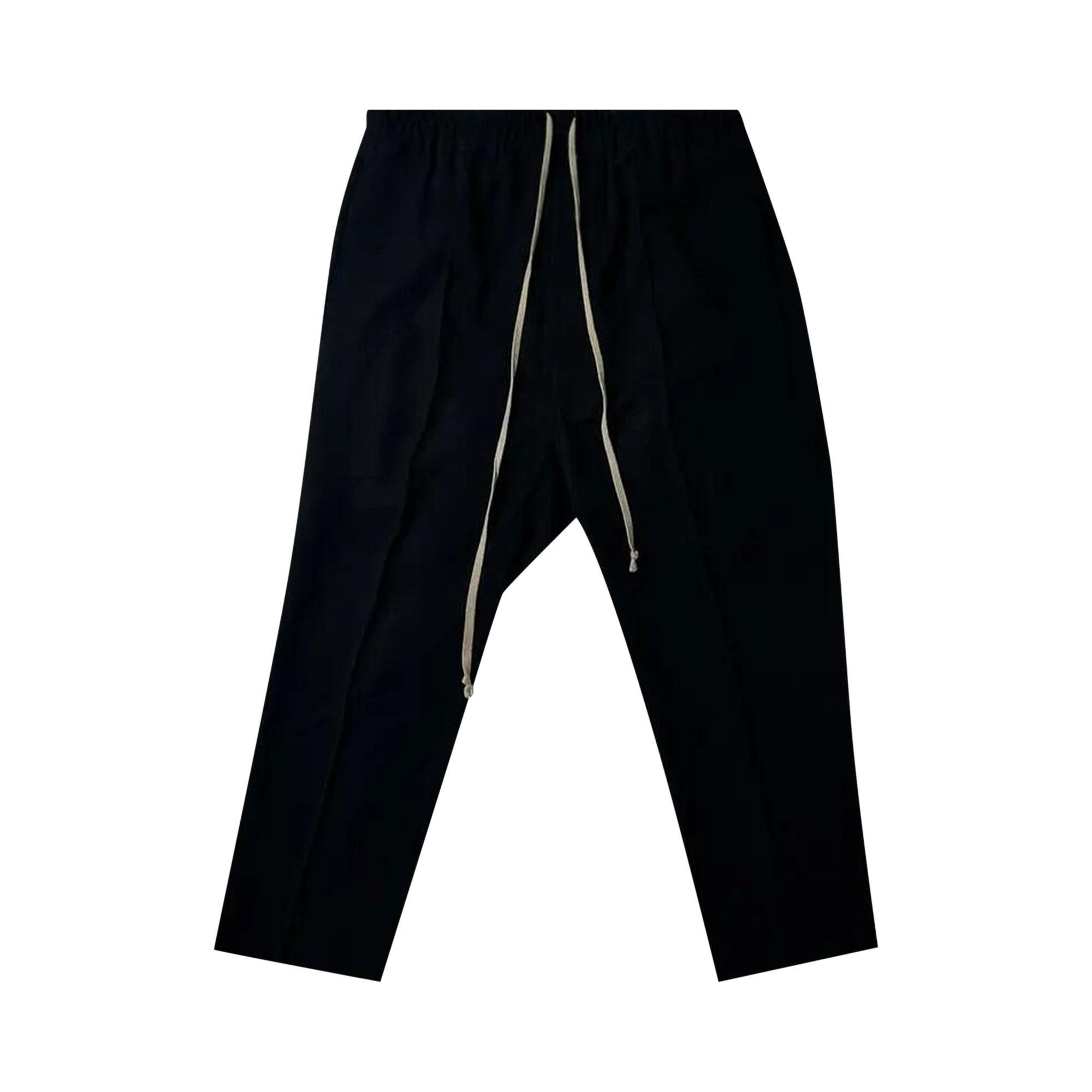 Rick Owens Drawstring Astaires Cropped Pants 'Black' - 1