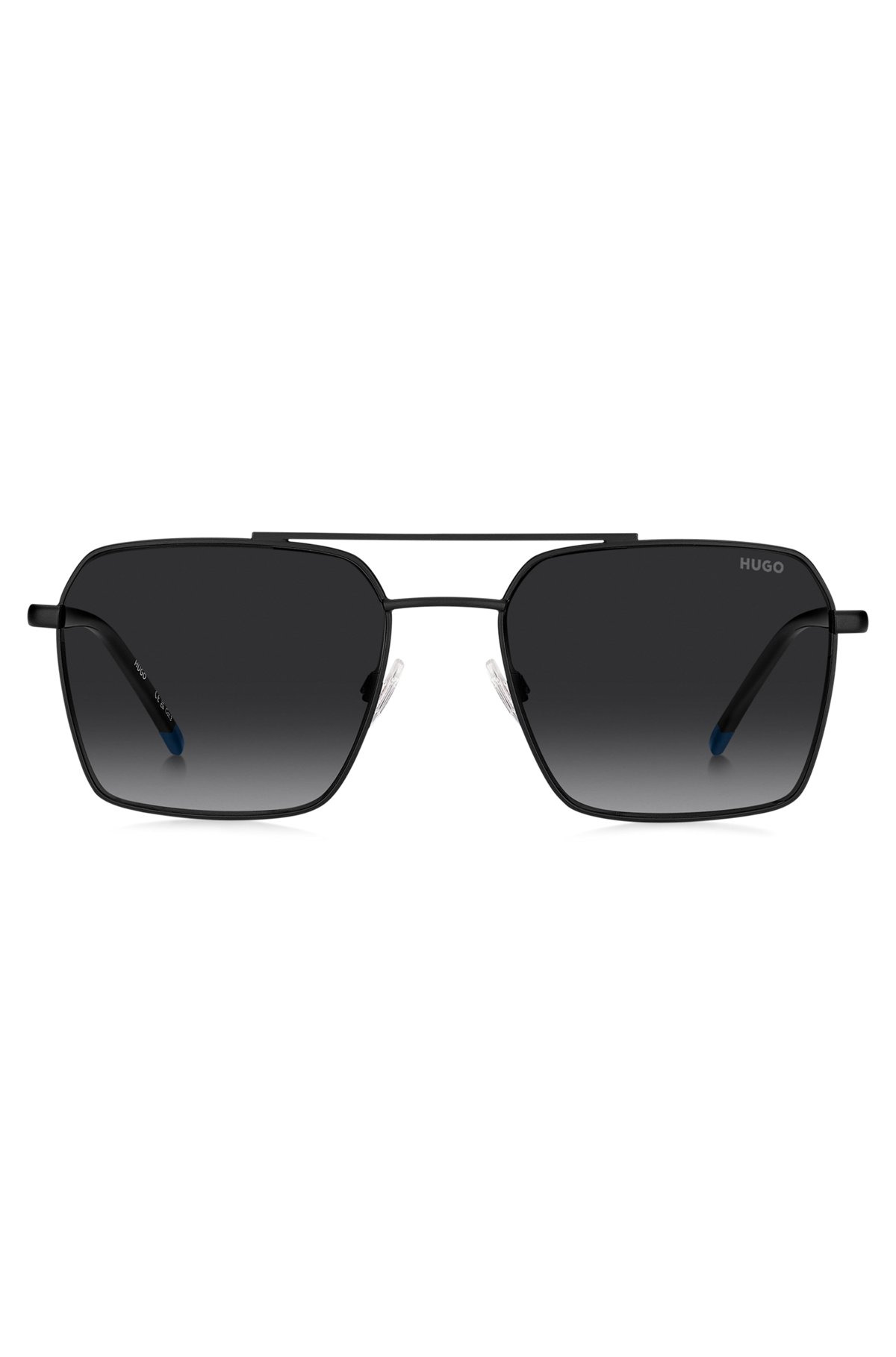 DOUBLE-BRIDGE SUNGLASSES IN BLACK AND BLUE - 3