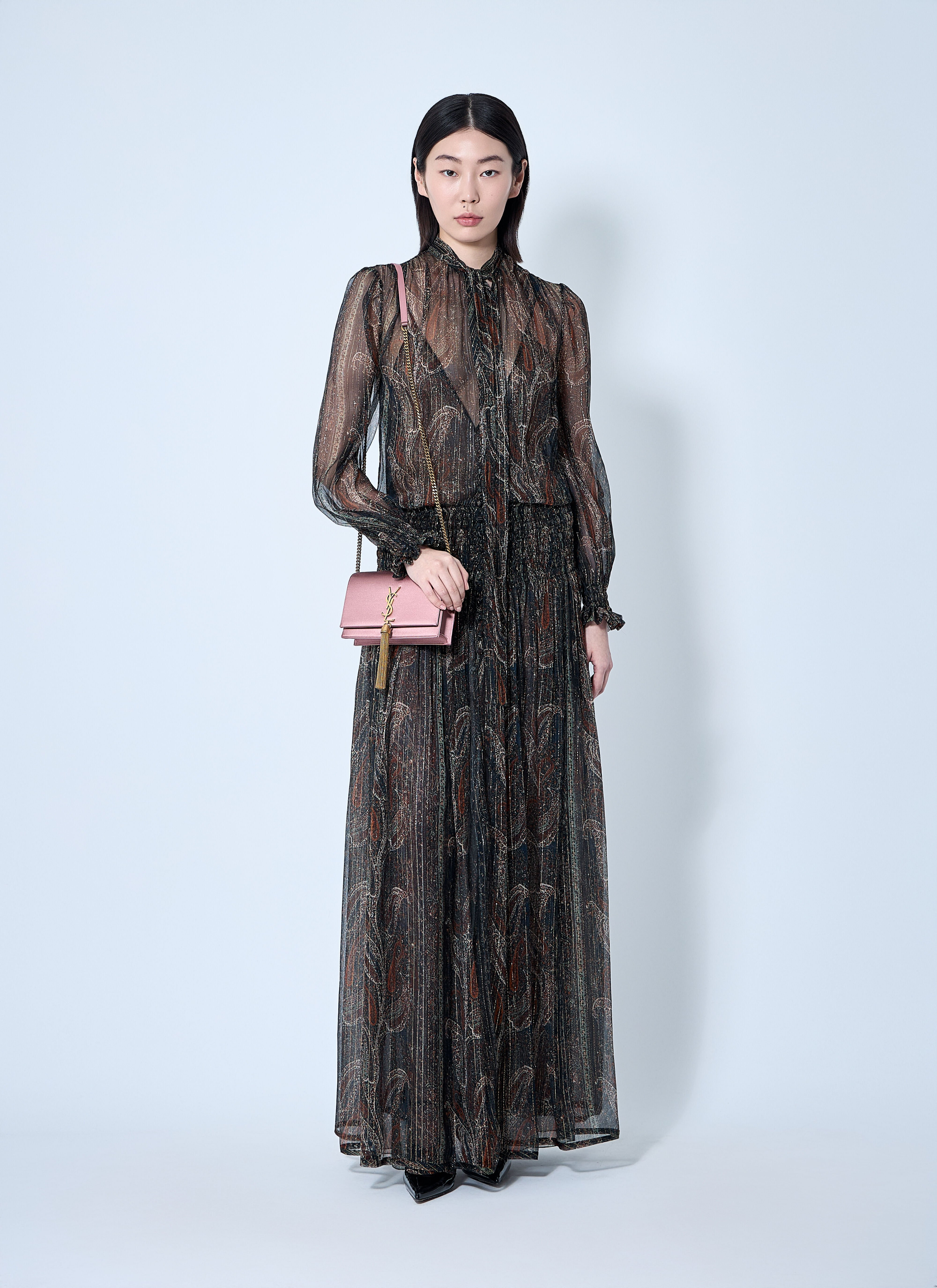 Lavallière Paisley Silk Crepon Maxi Dress - 2