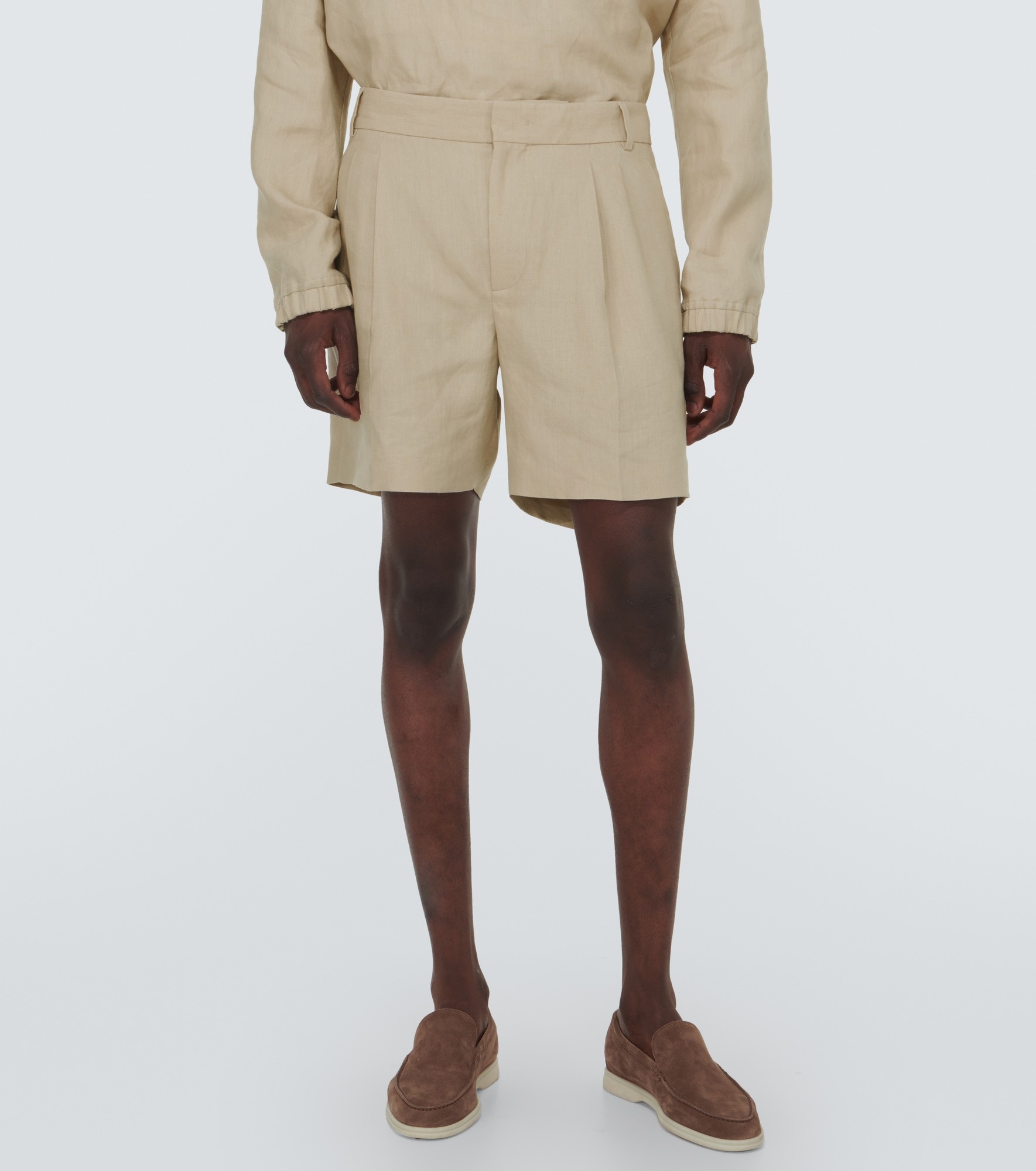 Honiara linen canvas Bermuda shorts - 3