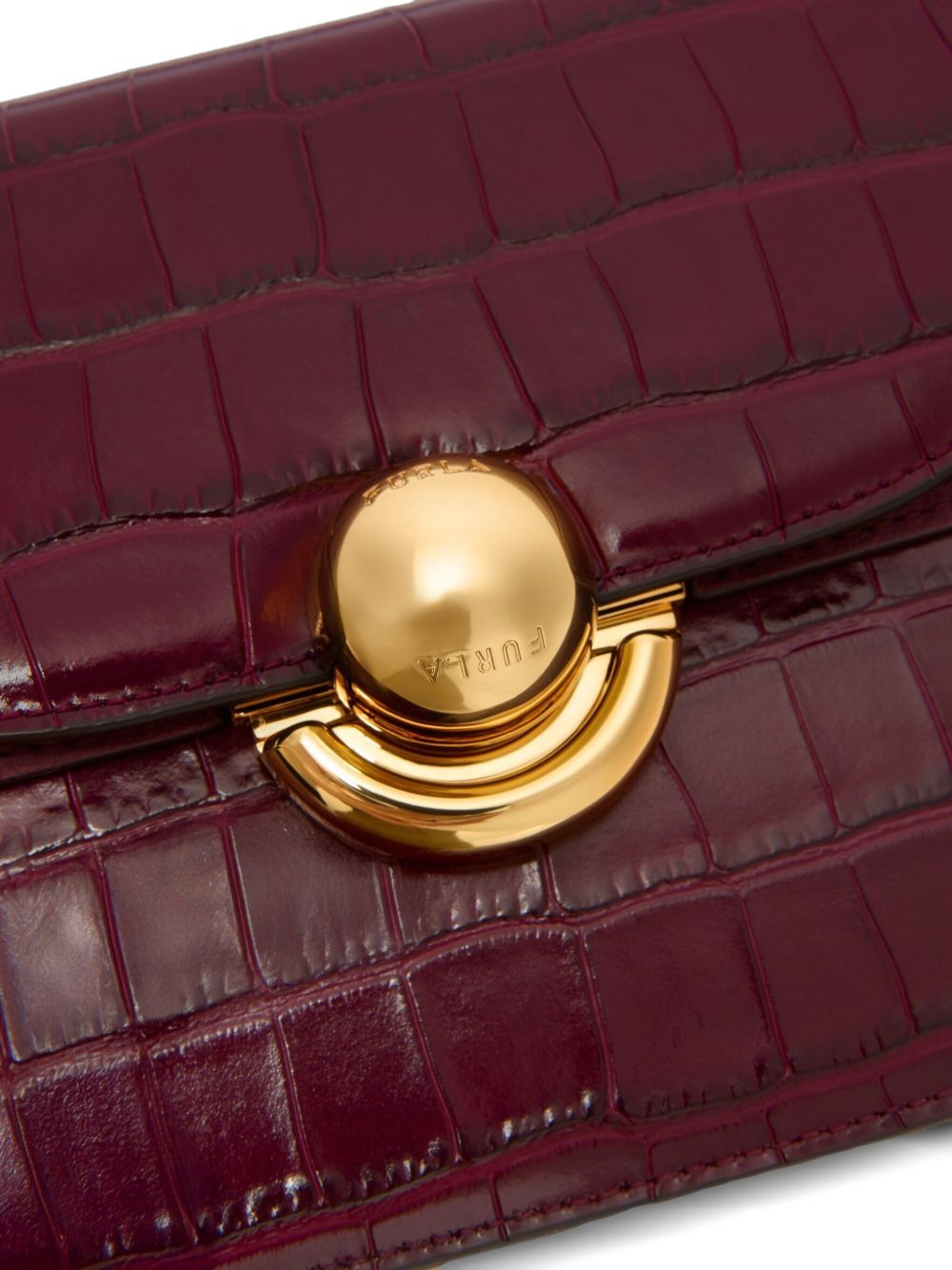 Sfera crocodile-embossed dome satchel - 4