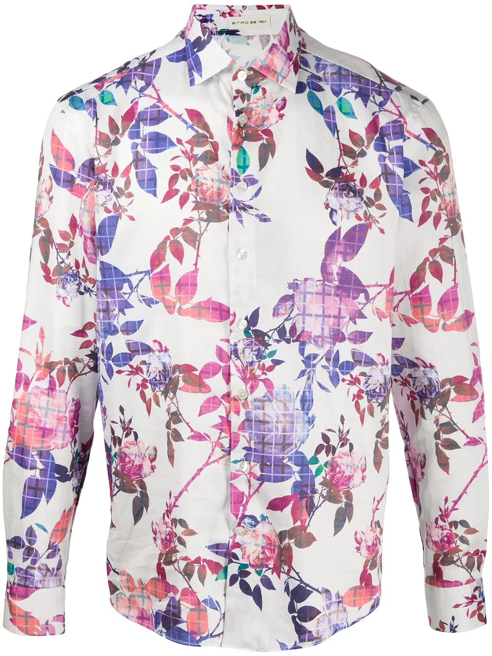 rose-print shirt - 1