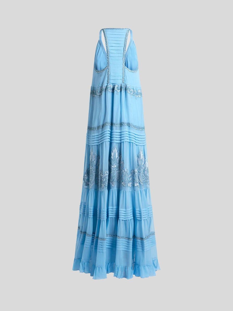 EMBROIDERED SILK MAXI DRESS - 5