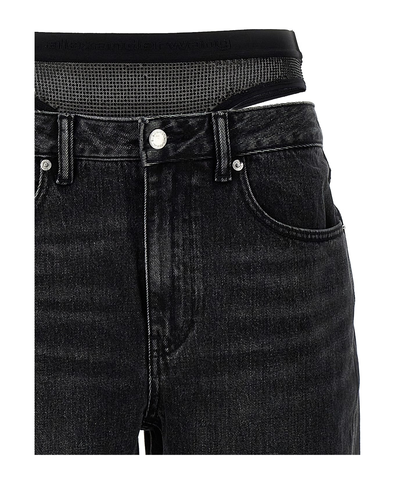 'slit Hem Prestyle Hotfix Mesh Undie' Jeans - 3