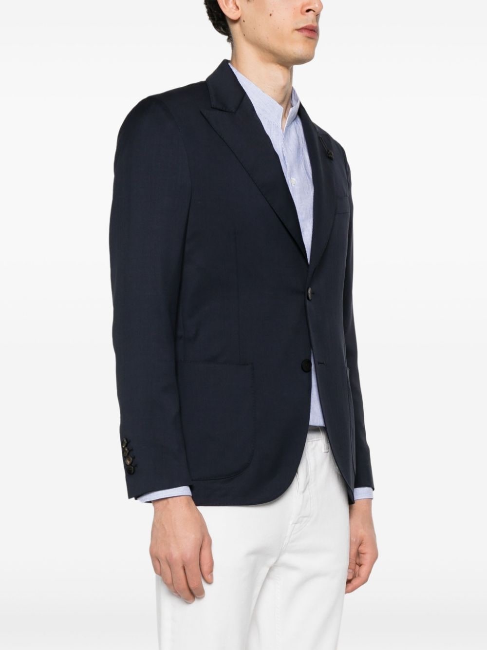 single-breasted wool blazer - 3