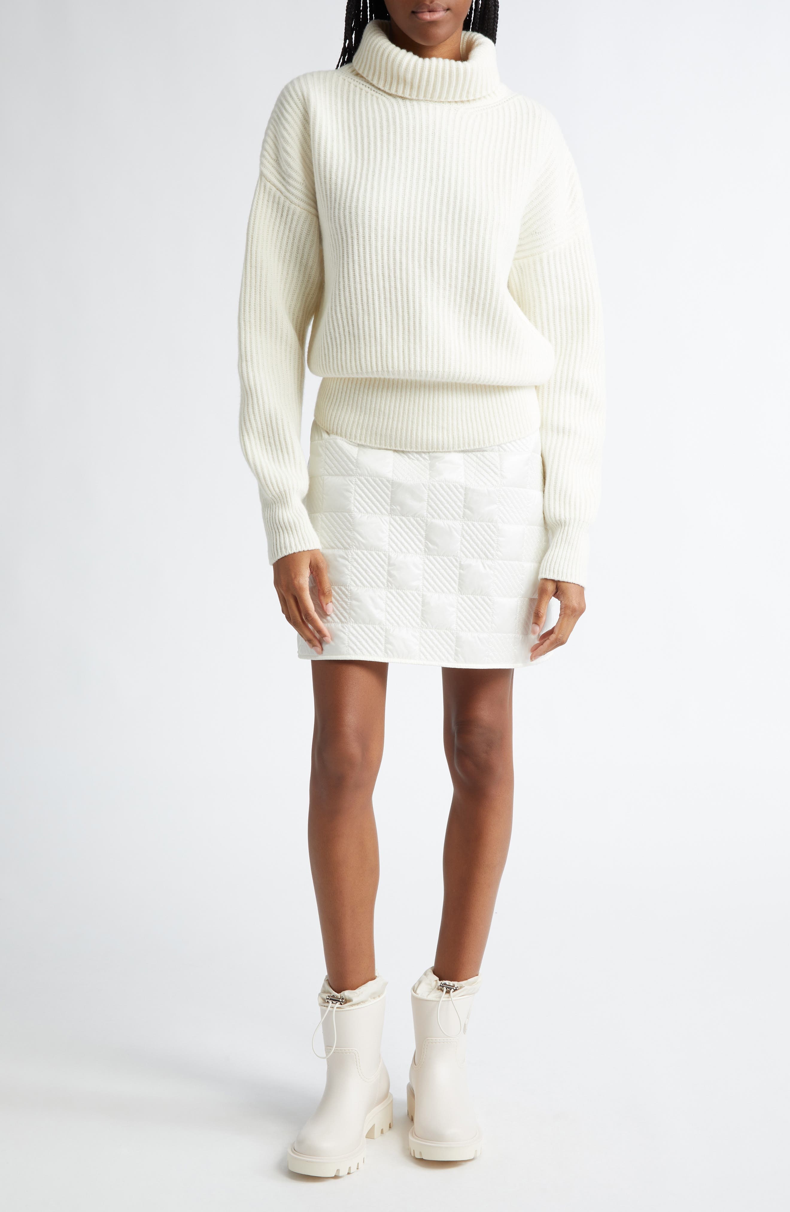Quilted Nylon Miniskirt - 2