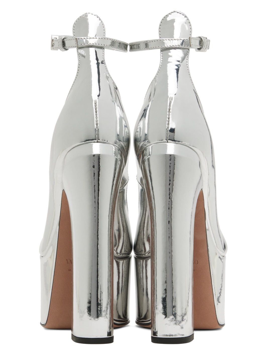 Silver Tan-Go Platform Pumps - 2