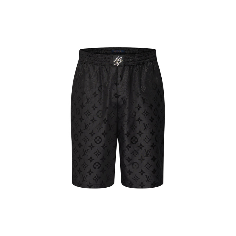 Monogram Moire Jacquard Silk Shorts 1