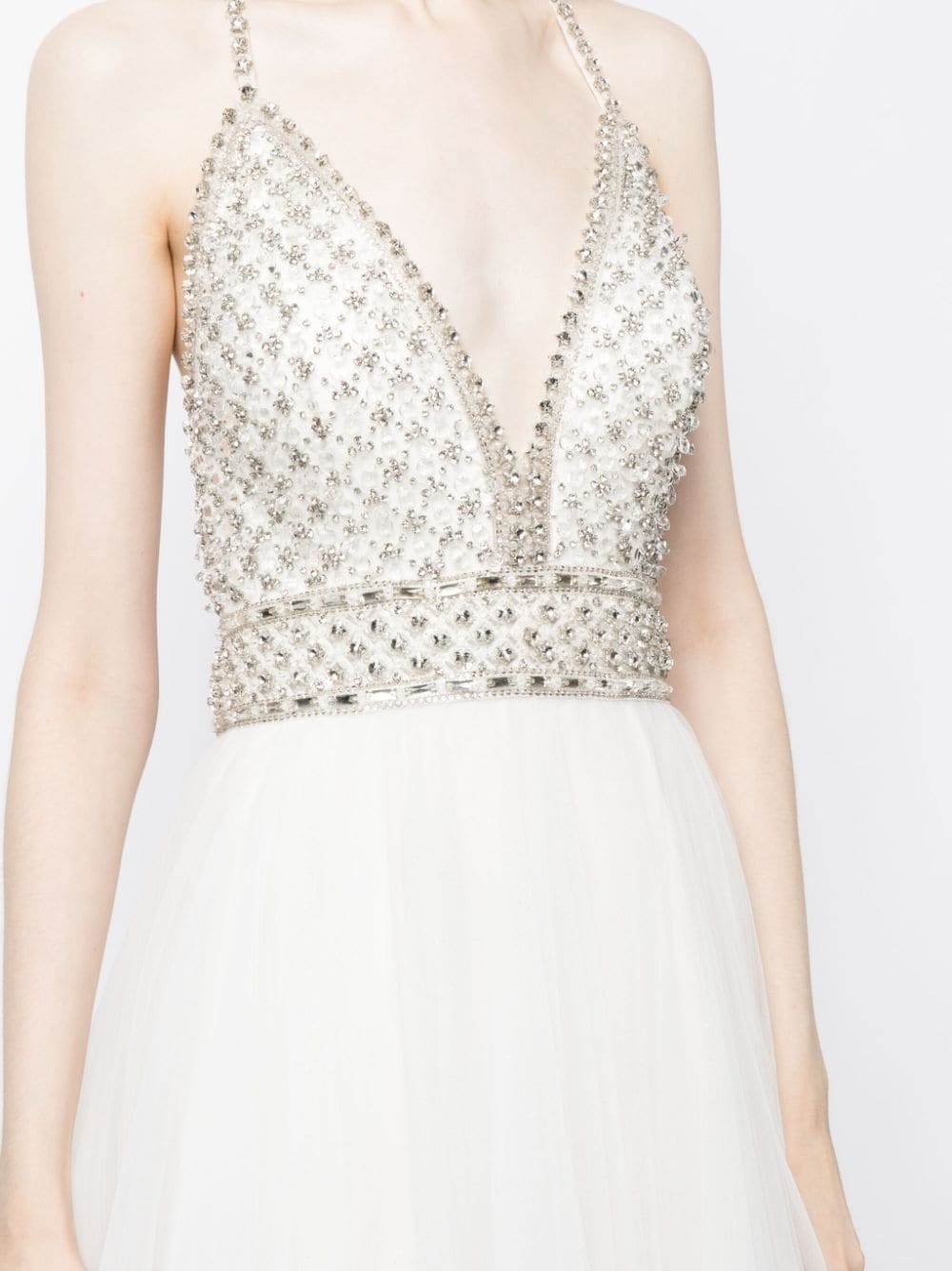Eva crystal-embellished halterneck gown - 5