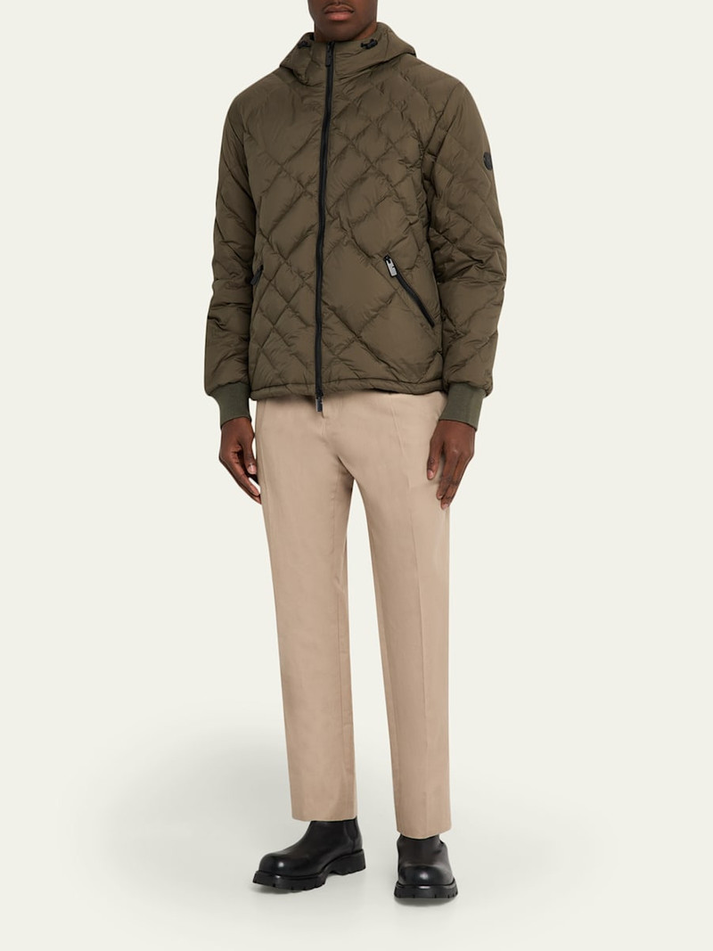 Burberry Men's Doversgreen Check Stitch Hooded Nylon Puffer Jacket outlook