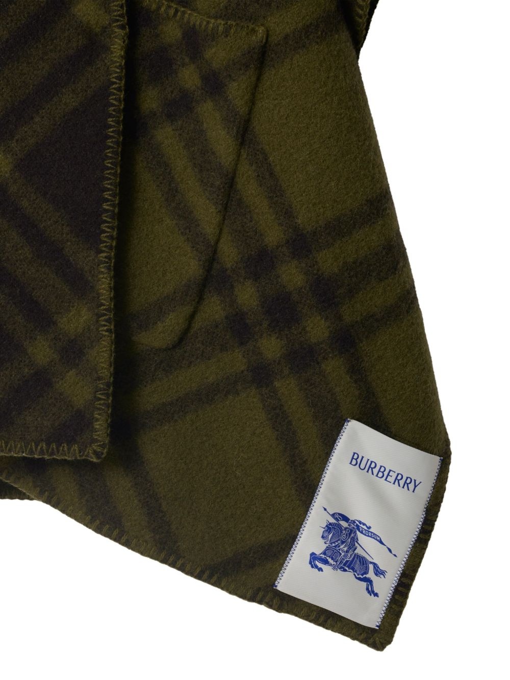 Check wool cape - 5
