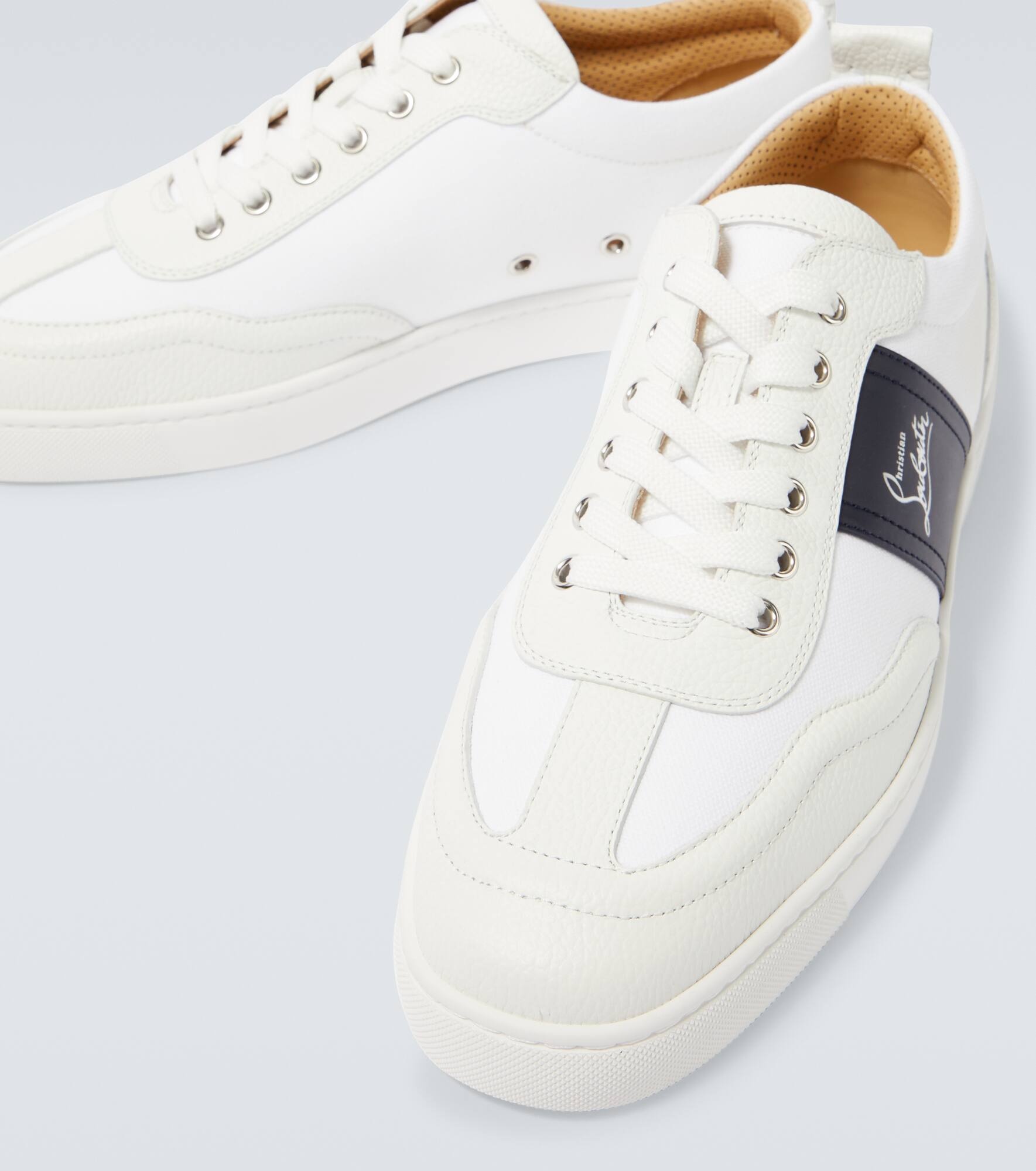 Retero leather and canvas sneakers - 3