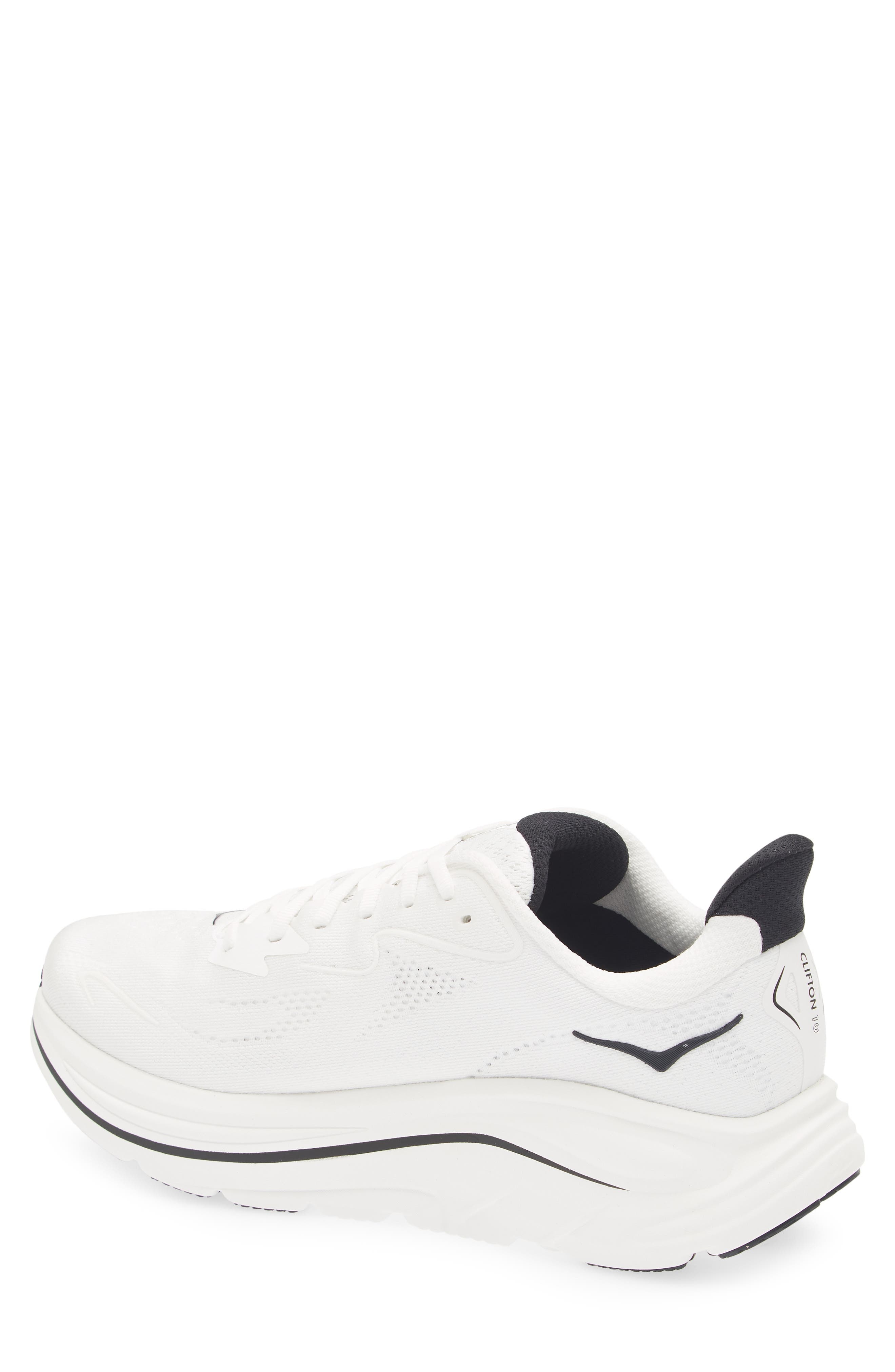 HOKA Clifton 10 Running Shoe in White /Black at Nordstrom - 2