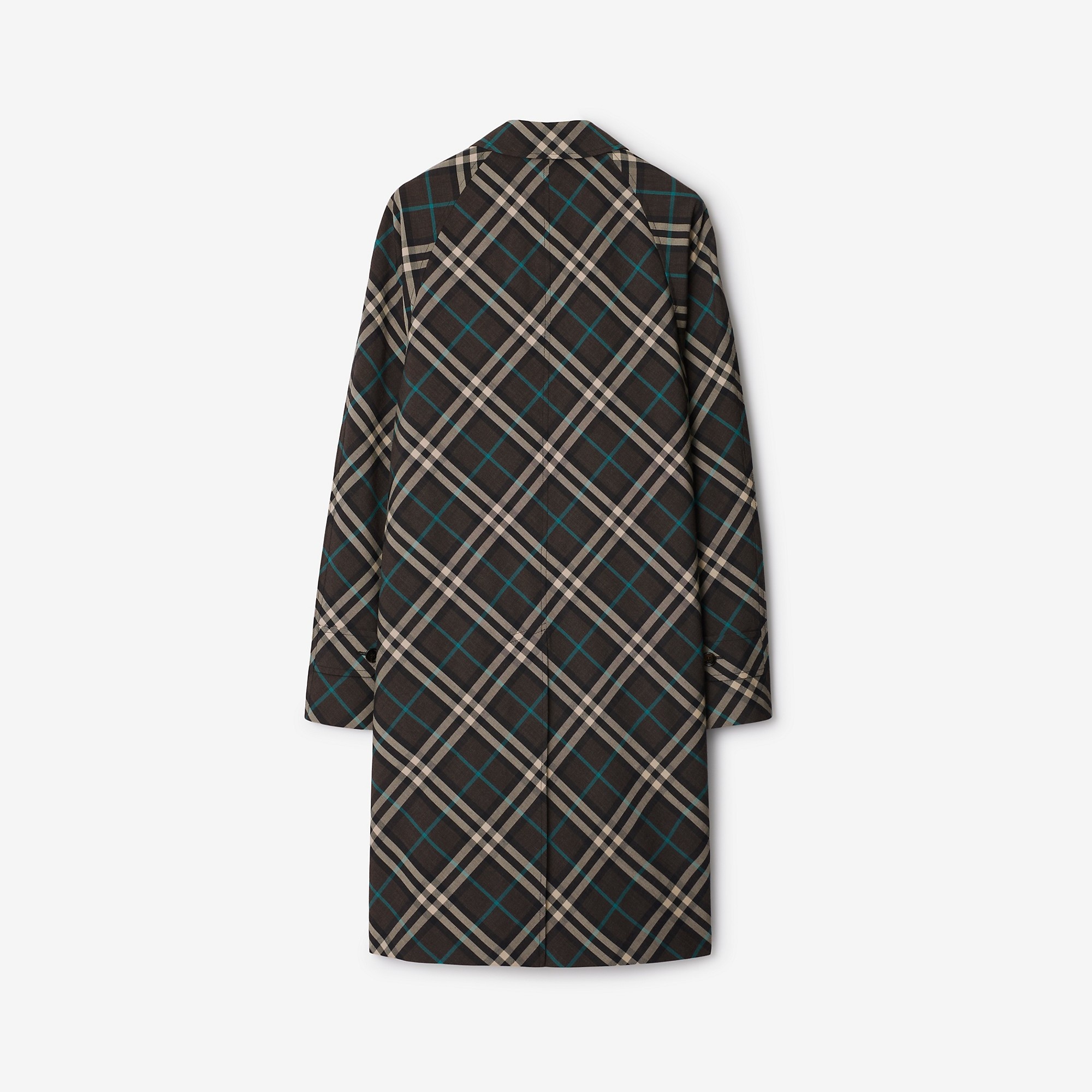 Mid-length Check Car Coat - 5