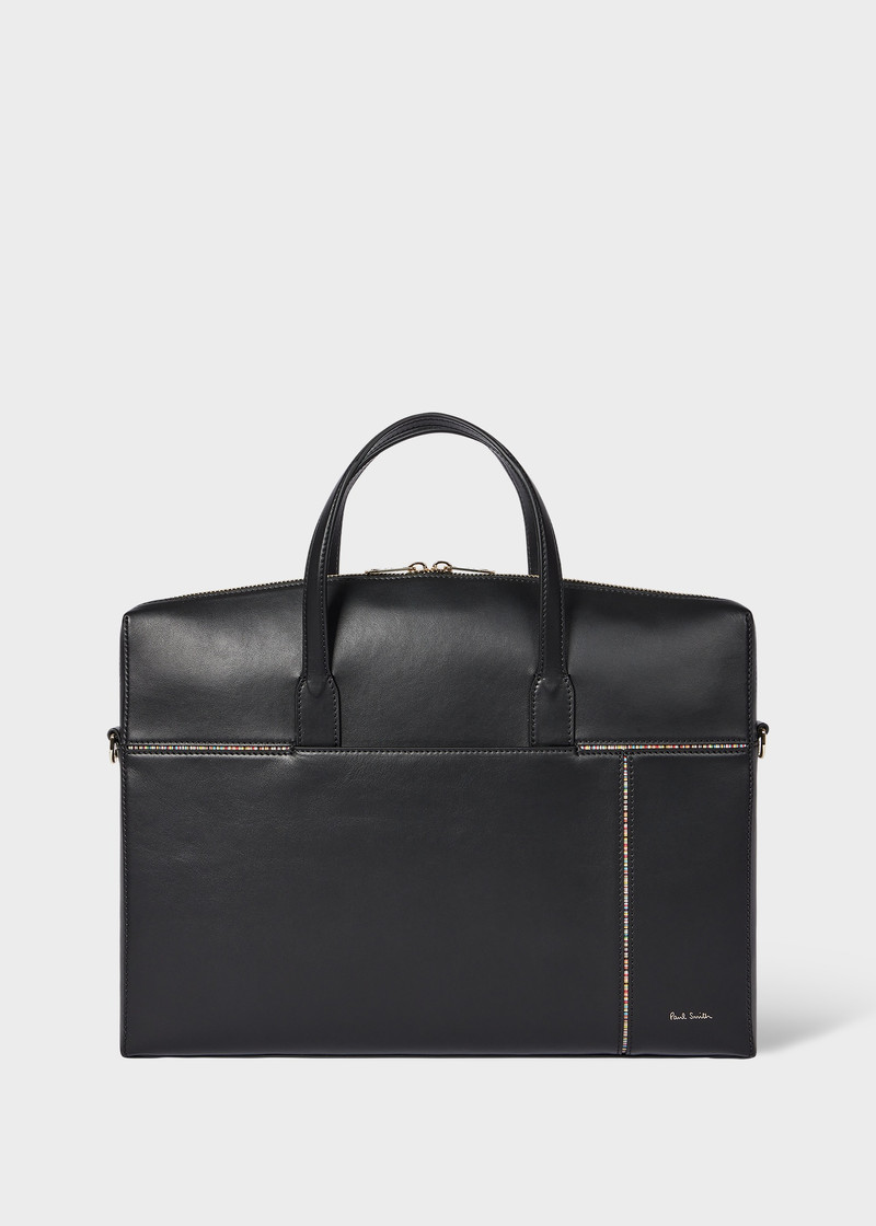 Women's 'Signature Stripe' Trim Leather Slim Folio 1