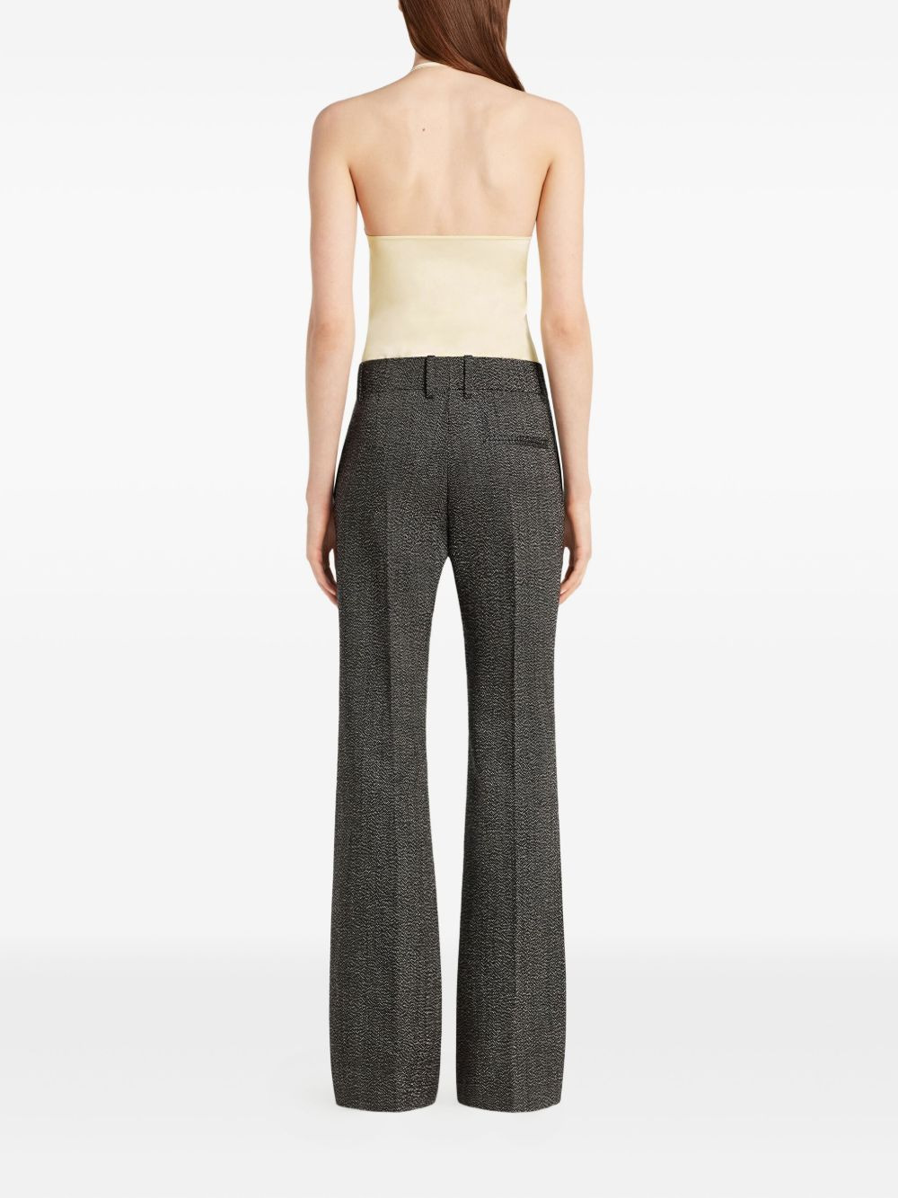 asymmetric lace-embellished top - 3