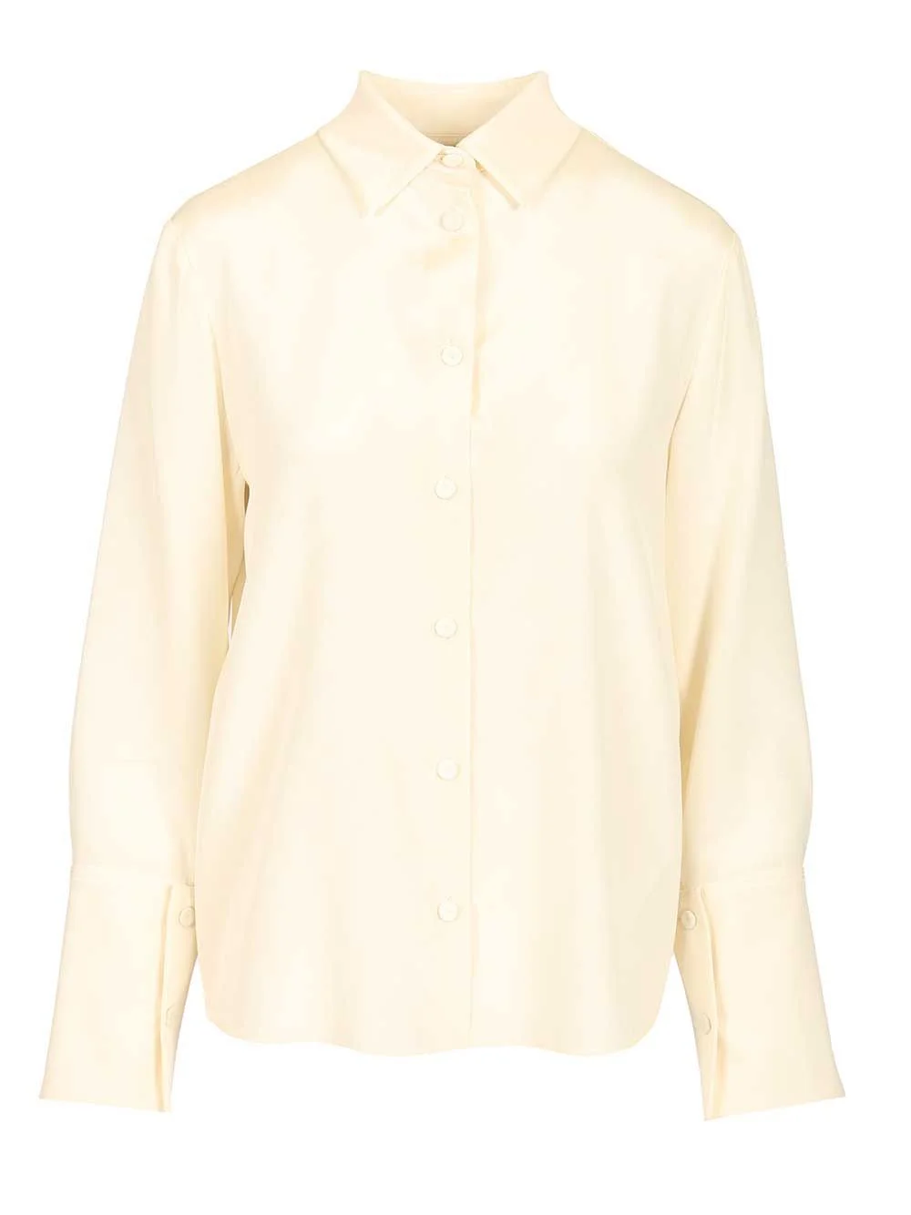 Voliera Oversize Shirt Silk Cady Shirts White - 1