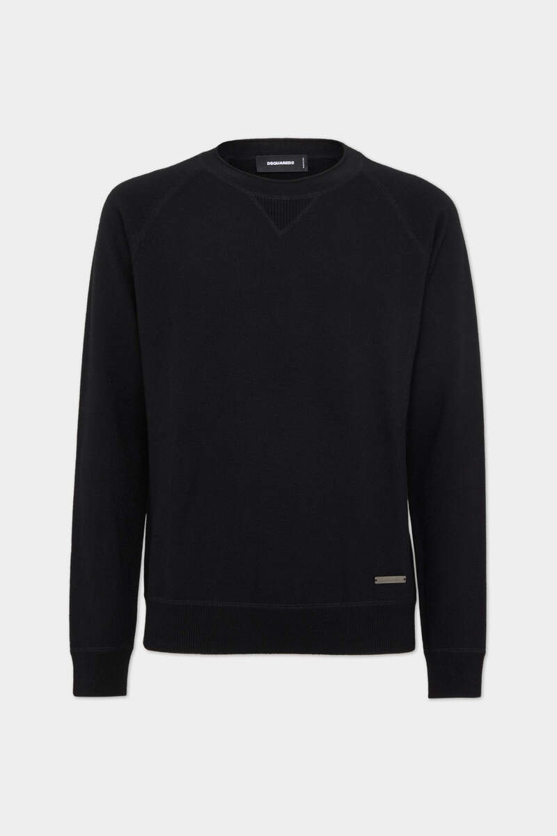 KNIT V-INSERT SWEATER 1