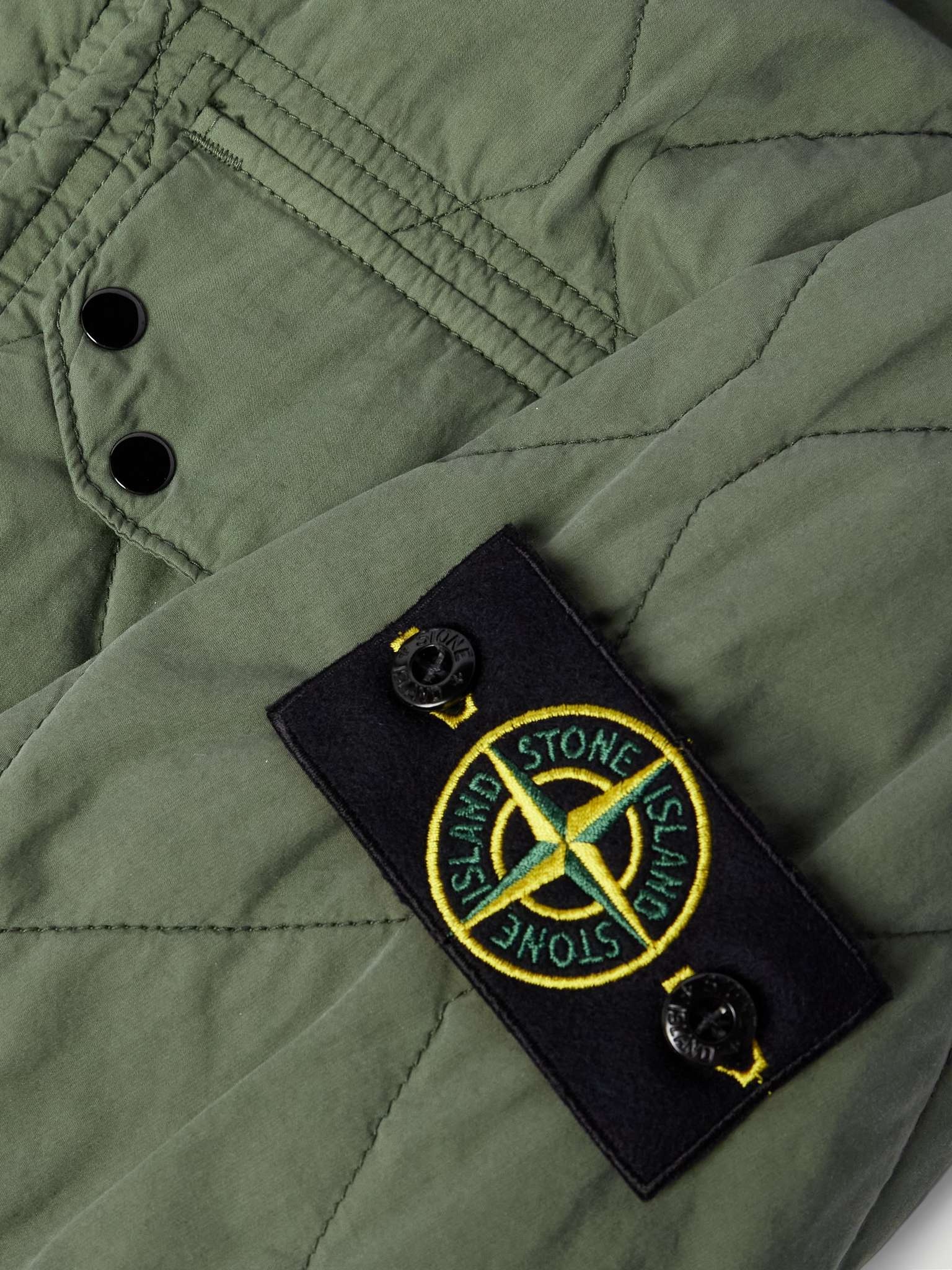 Logo-Appliquèd Quilted Cotton-Blend Jacket - 3