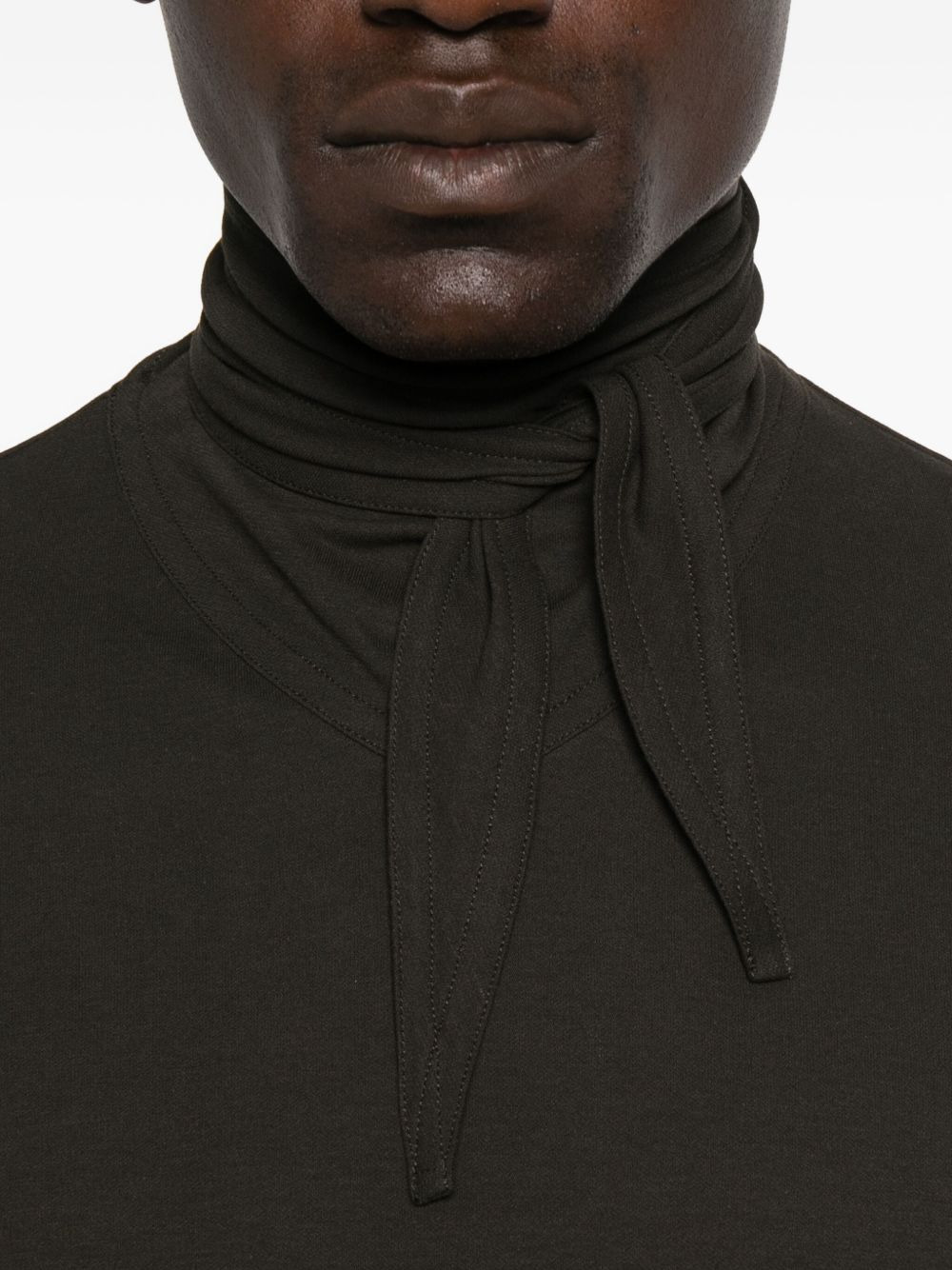 funnel-neck long-sleeve sweater - 5