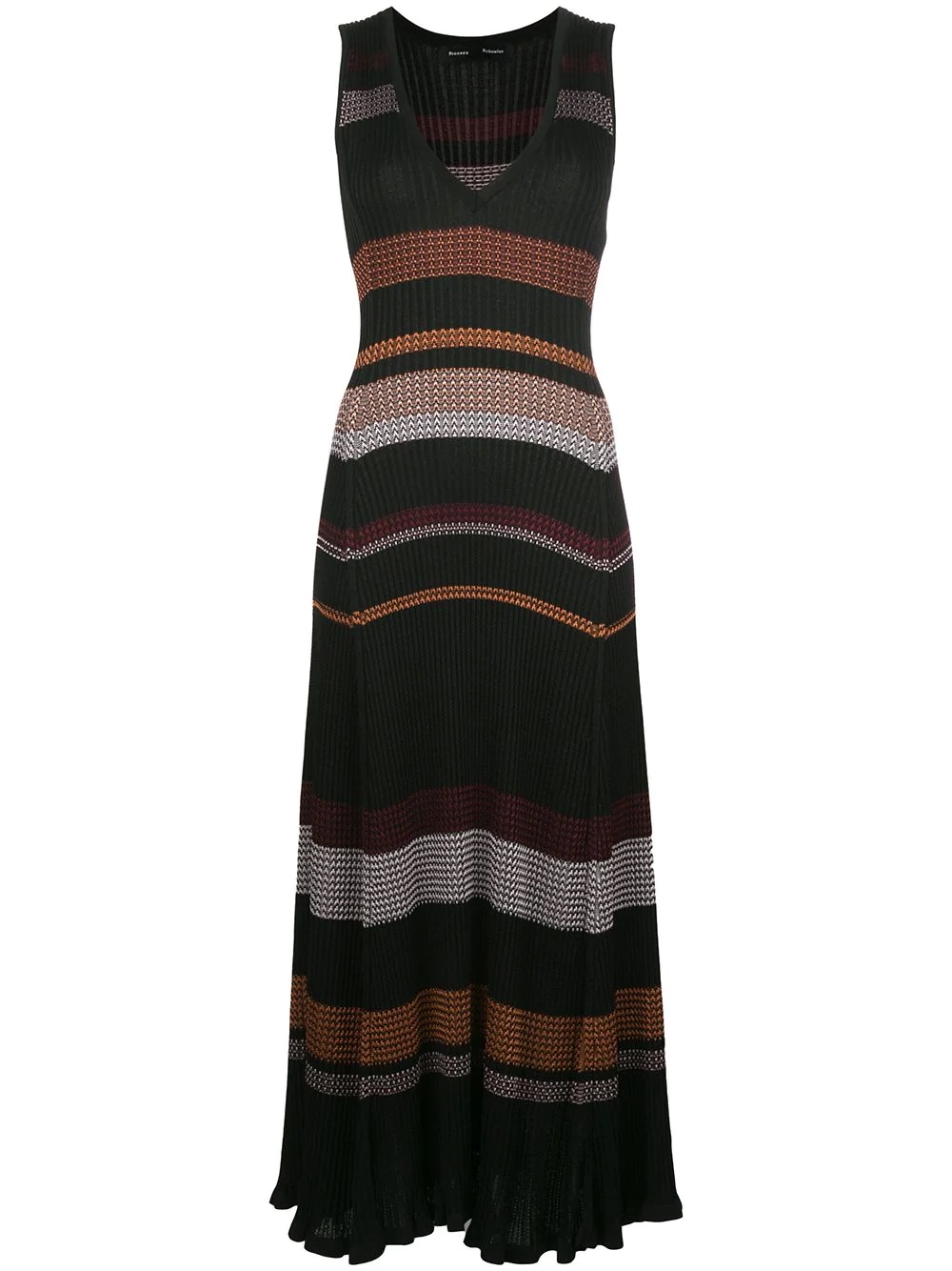 zig zag stripe knitted dress - 1