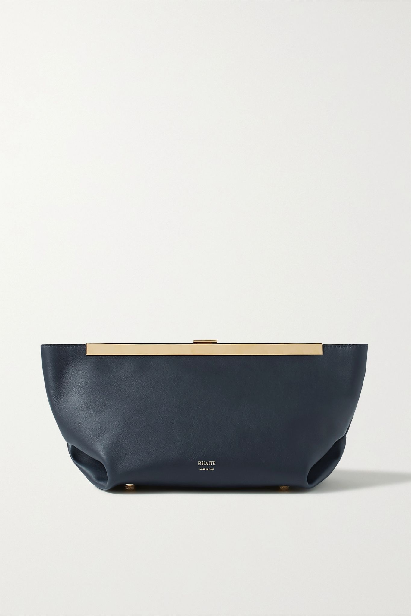 Envelope Pleat leather clutch - 1