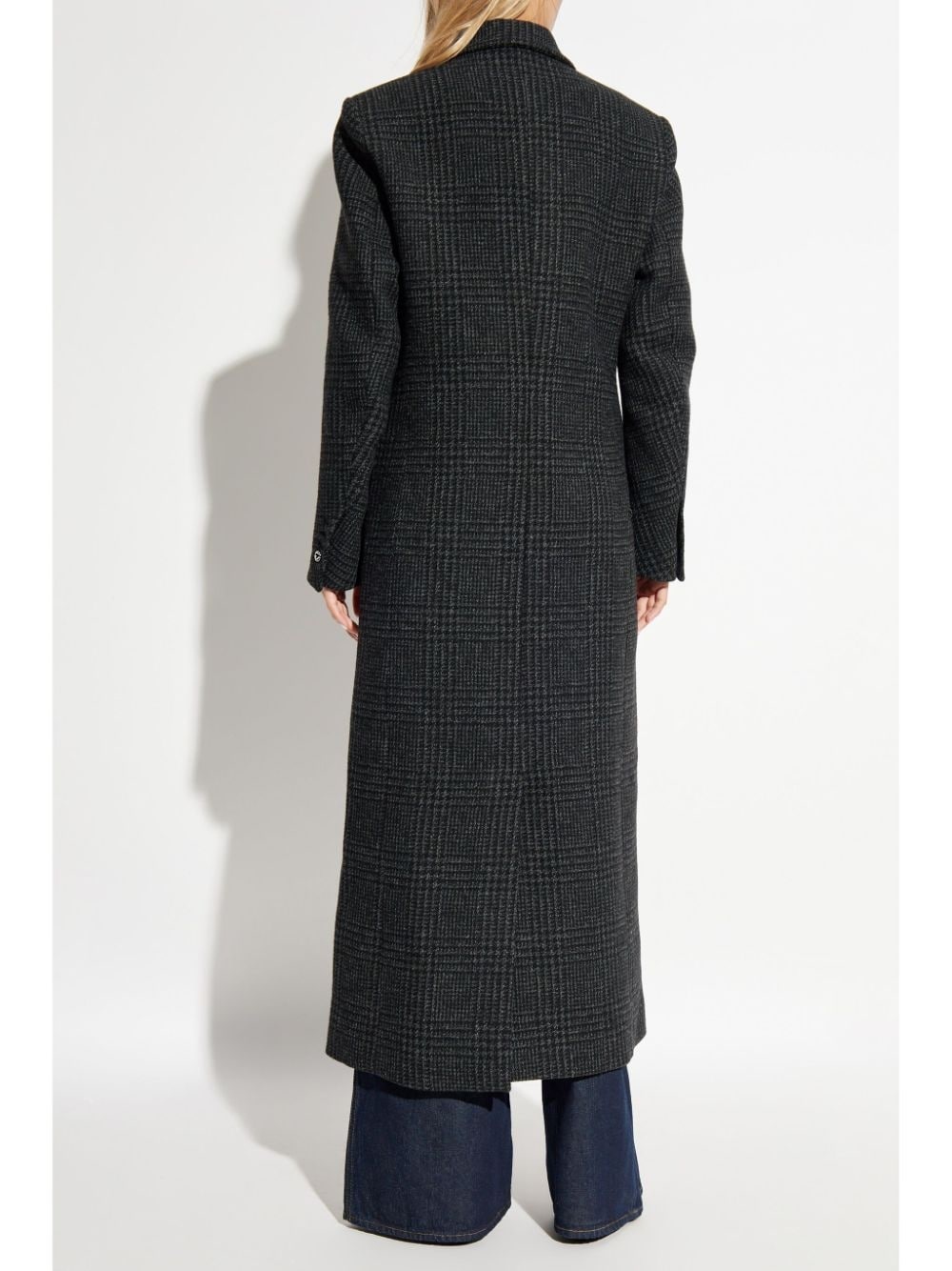check-pattern coat - 4