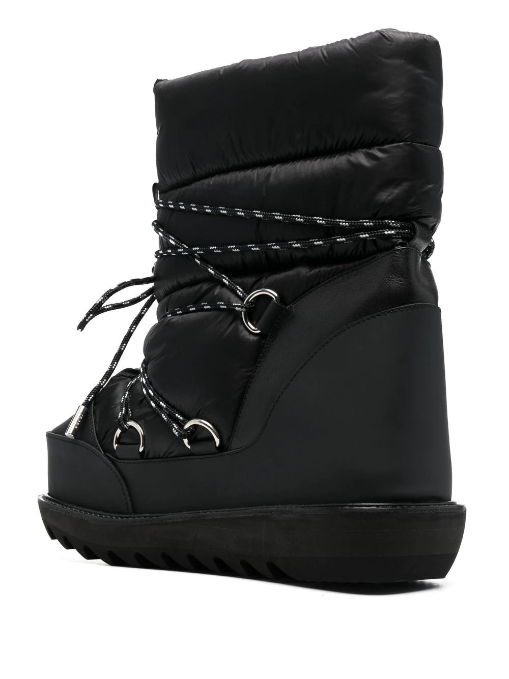 quilted lace-up ankle boots - 3