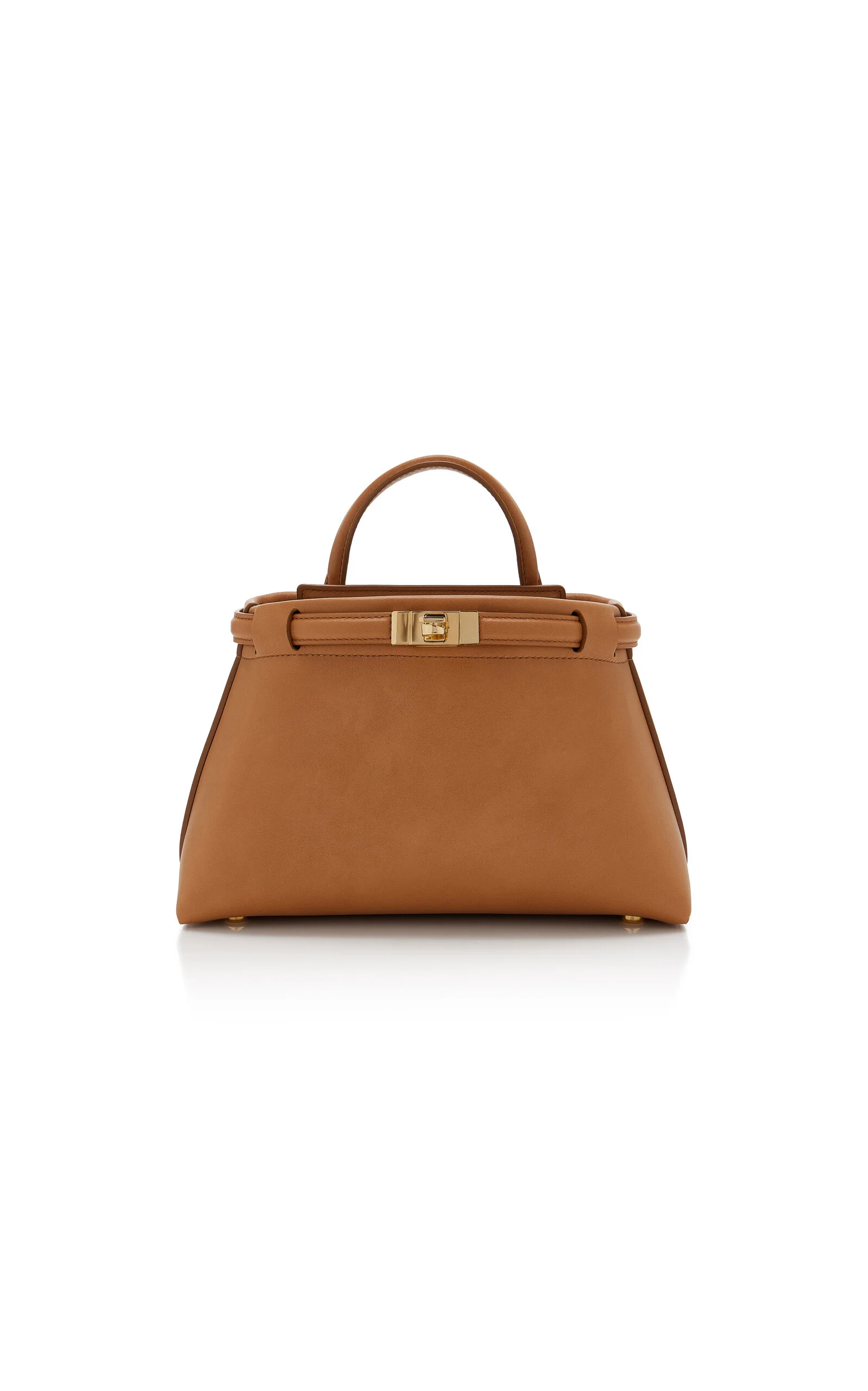 Mini Leoné Leather Top Handle Bag brown - 1