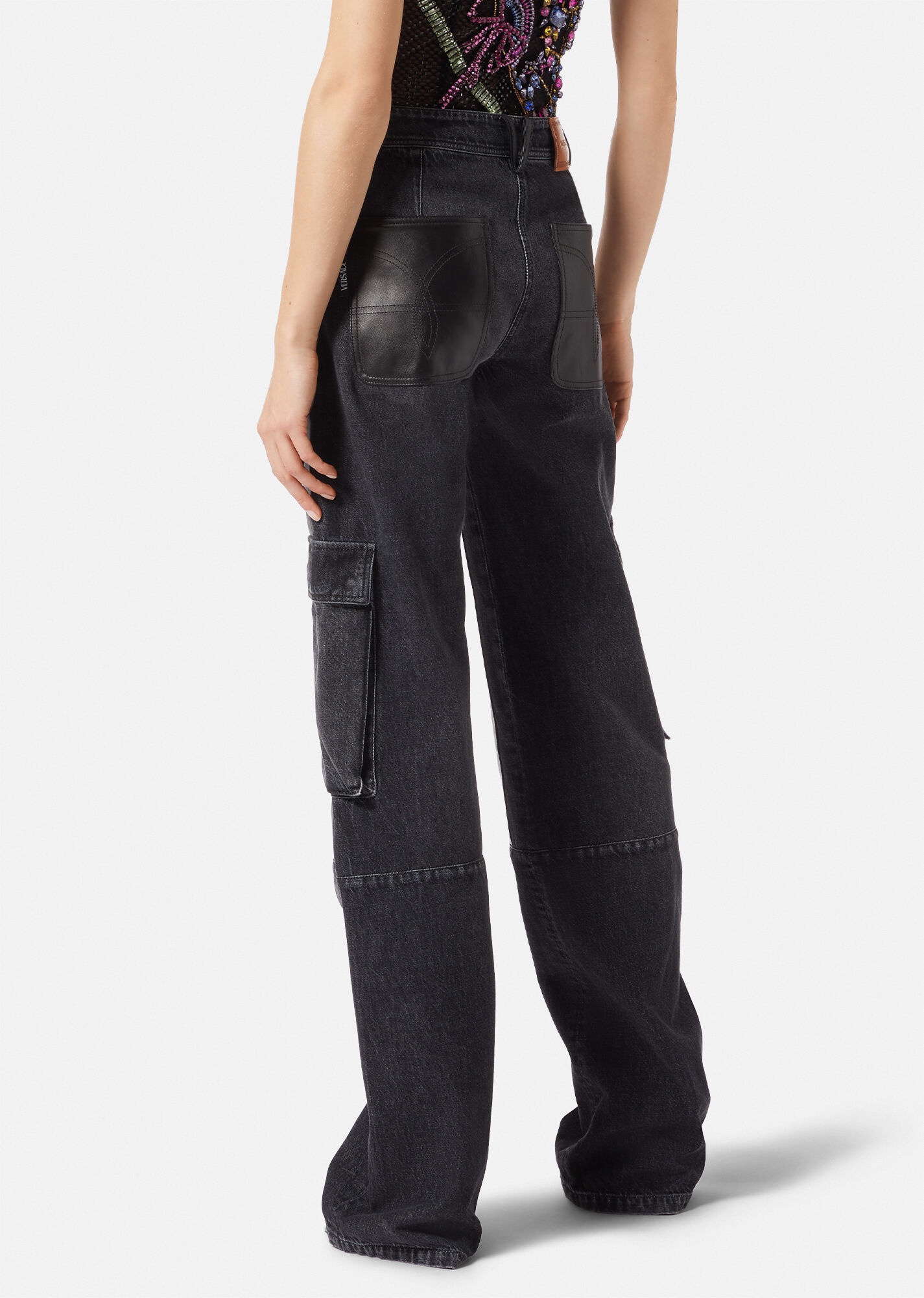 Panelled Cargo Jeans - 4