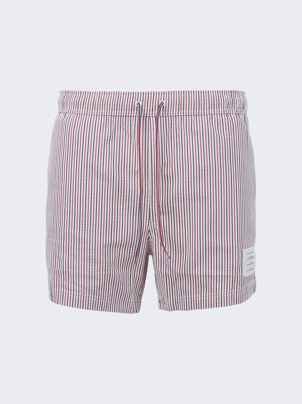 Drawcord Waist Swim Short In Seersucker White - 1