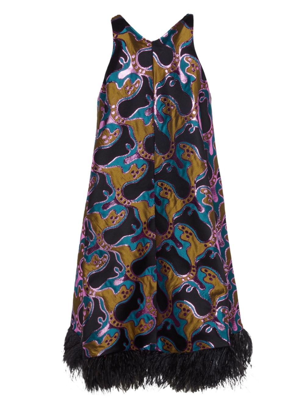 La Fenice patterned-jacquard minidress - 5