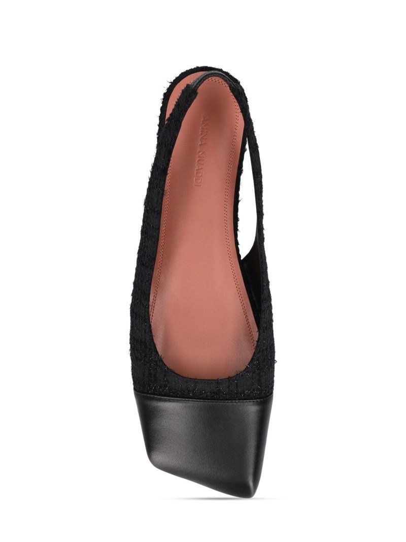 10mm Ane tweed slingback flats - 4