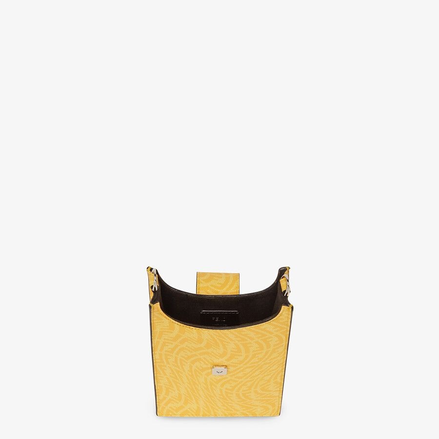 Yellow fabric mobile phone holder - 4