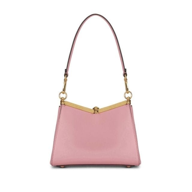 Vela shoulder bag in pink leather - 2