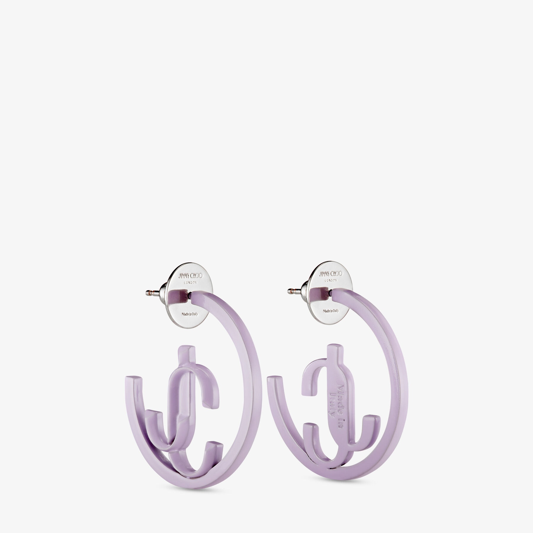 JC Monogram Hoops
Wisteria Metal with Enamel-Finish Monogram Hoop Earrings - 1