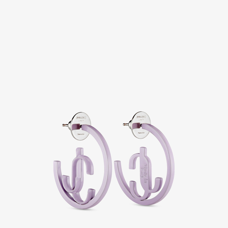 JC Monogram Hoops
Wisteria Metal with Enamel-Finish Monogram Hoop Earrings 1