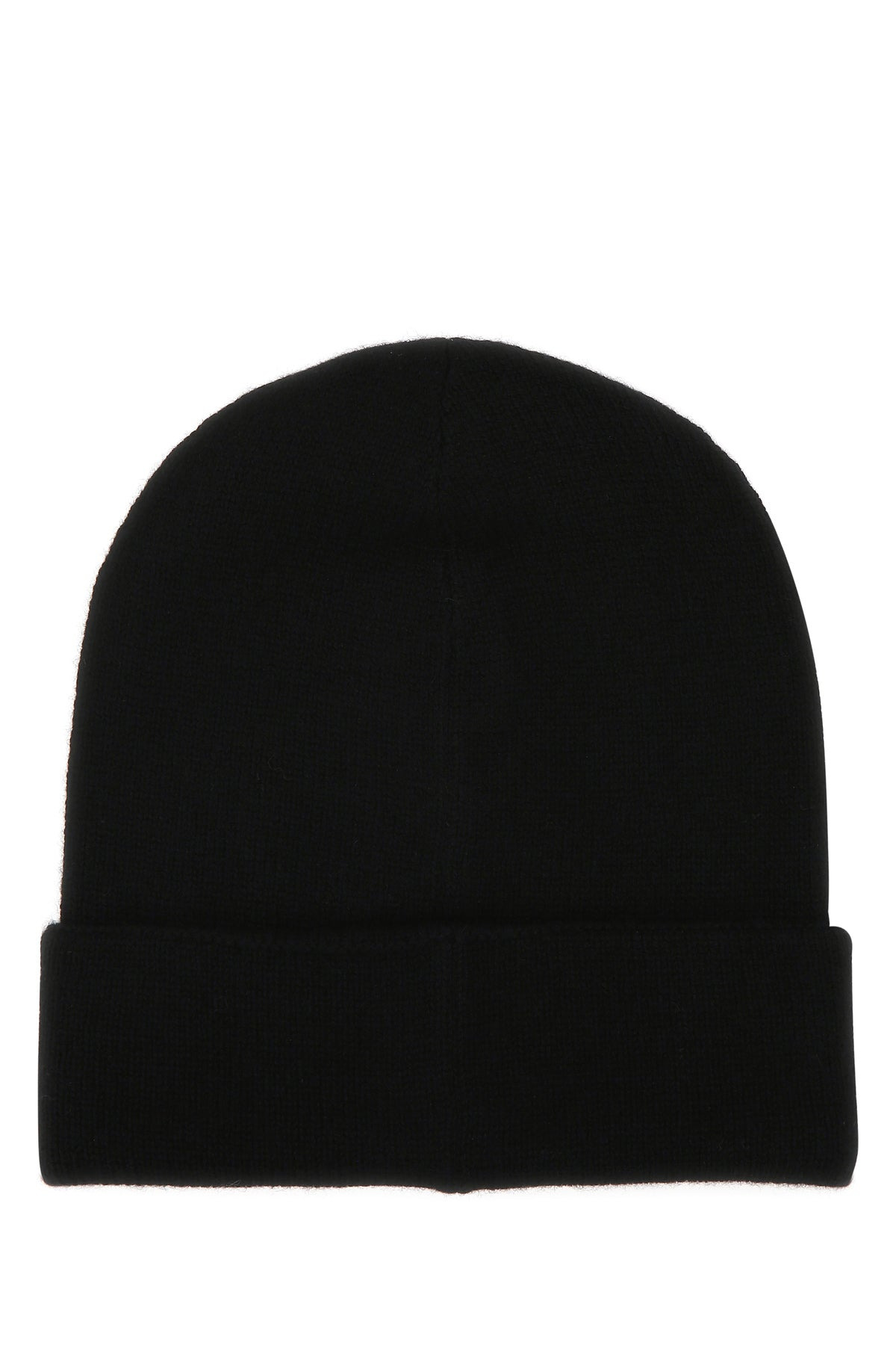 Black cashmere beanie hat - 2