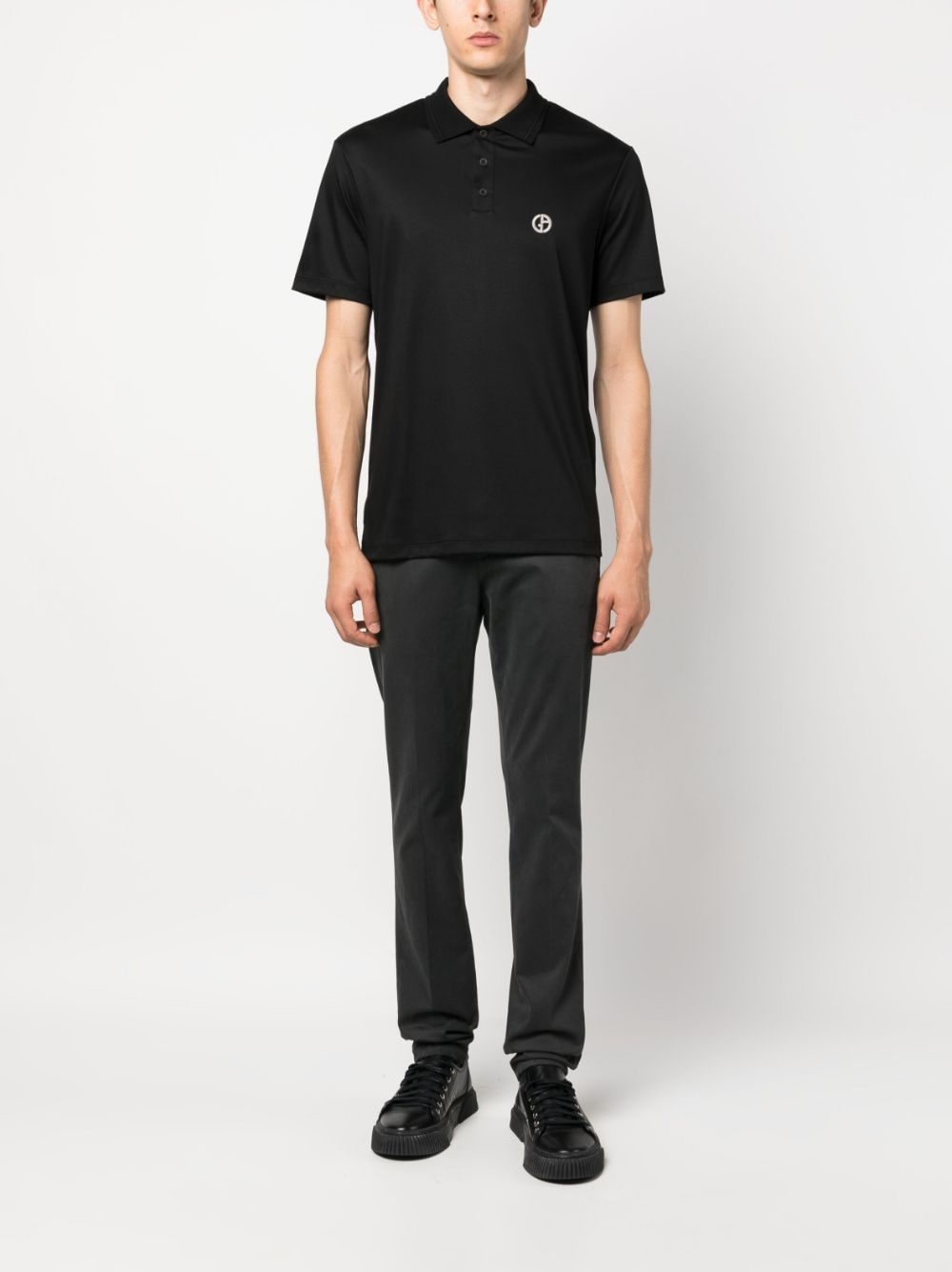 logo-embroidered cotton polo shirt - 2