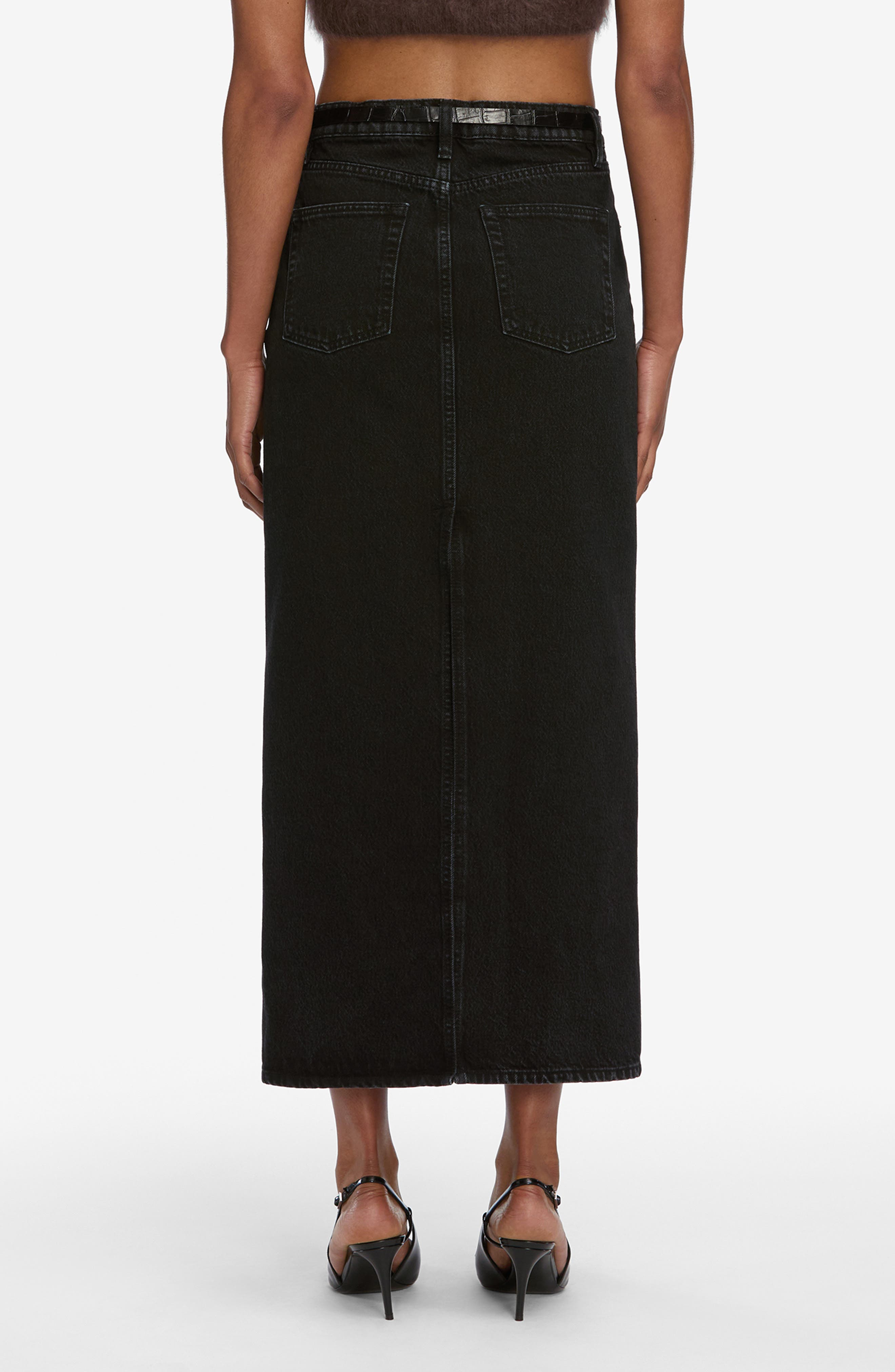 FRAME The Column Denim Midi Skirt in Sutro at Nordstrom - 2