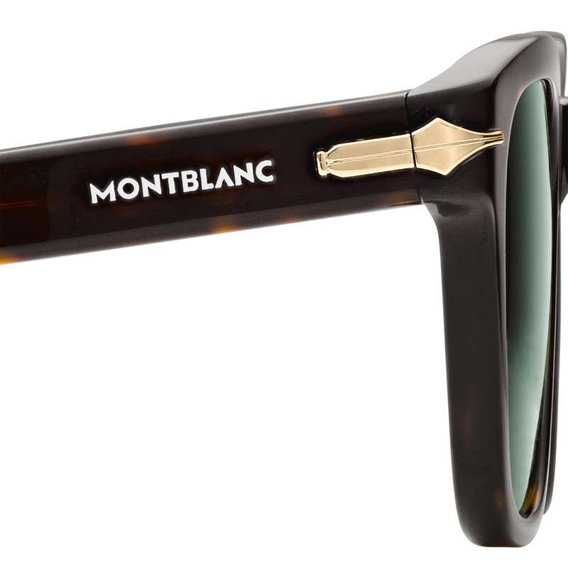 Squared Sunglasses with Havana-Colored Acetate Frame (S) 6